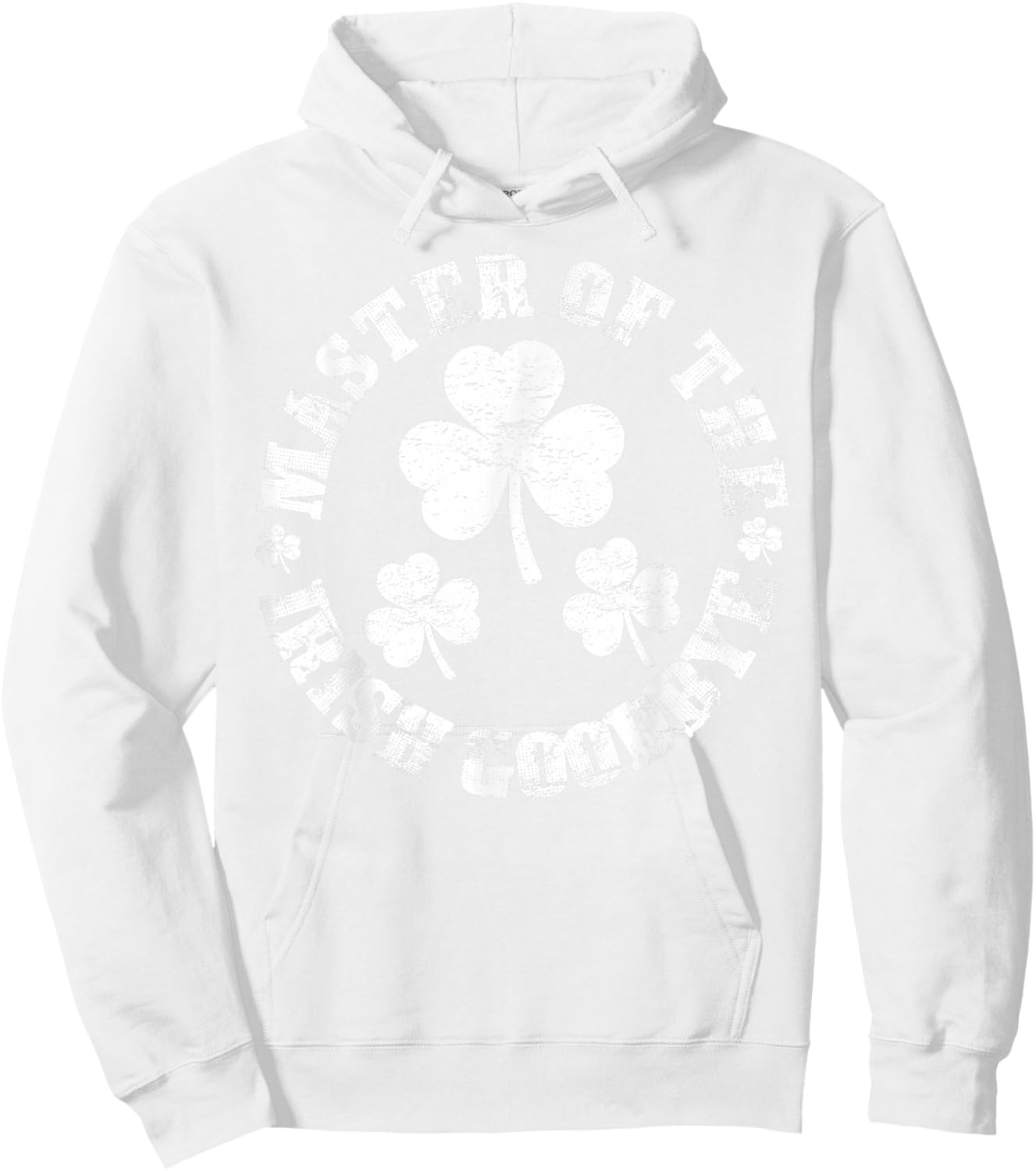 Retro Master of The Irish Goodbye Shamrock St. Patrick's Hoodie - Hoodie | White