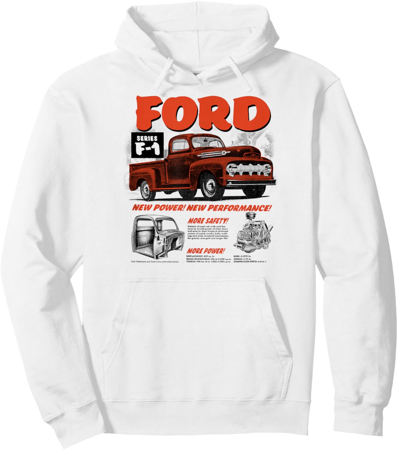 Ford - 52 F1 Truck Hoodie - Hoodie | White
