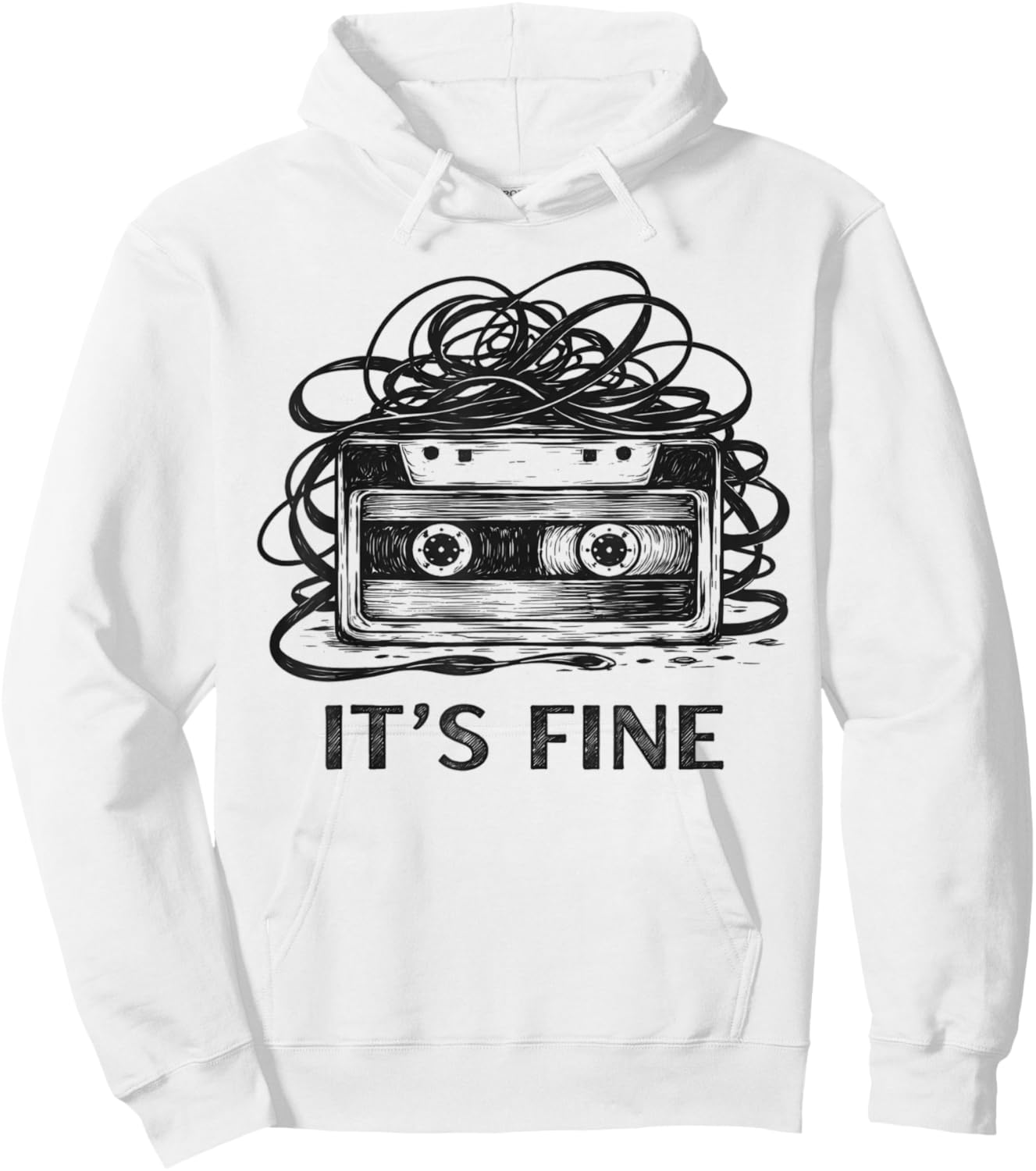 It's Fine Retro Cassette Tape 80's 90's Hoodie - Hoodie | White