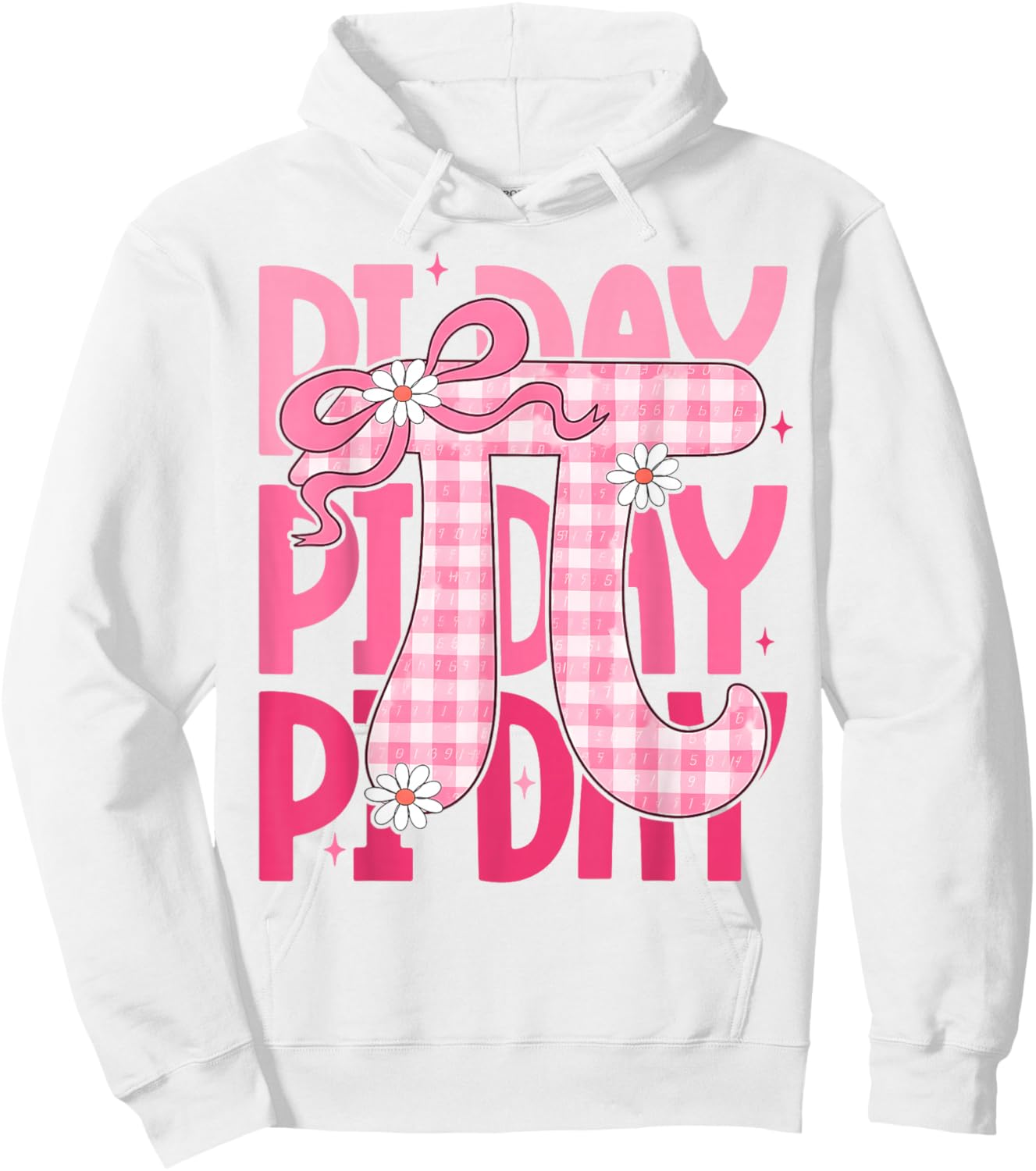 Coquette Happy Pi Day 3.14 Women Girls Math Teacher Student Hoodie - Hoodie | White