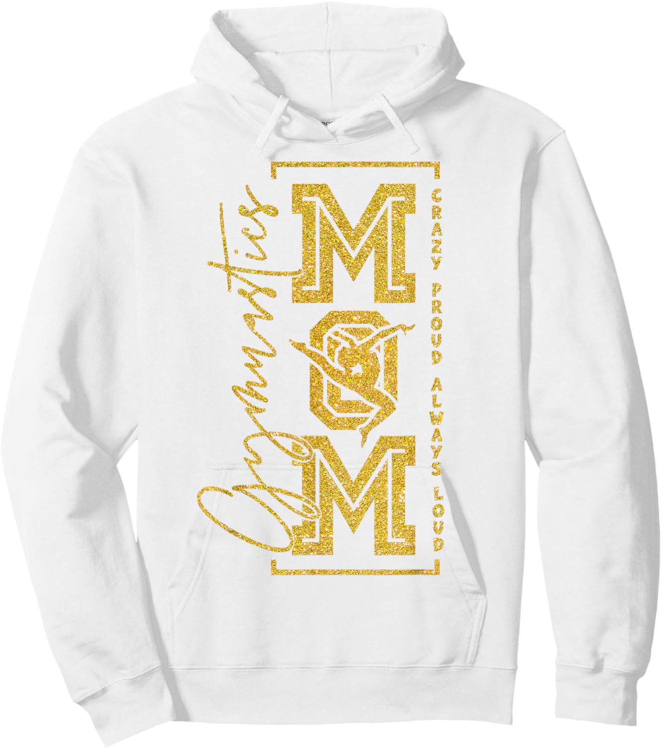 Gymnastics Mom, Proud Sports Parent Gymnasium Mothers Hoodie - Hoodie | White