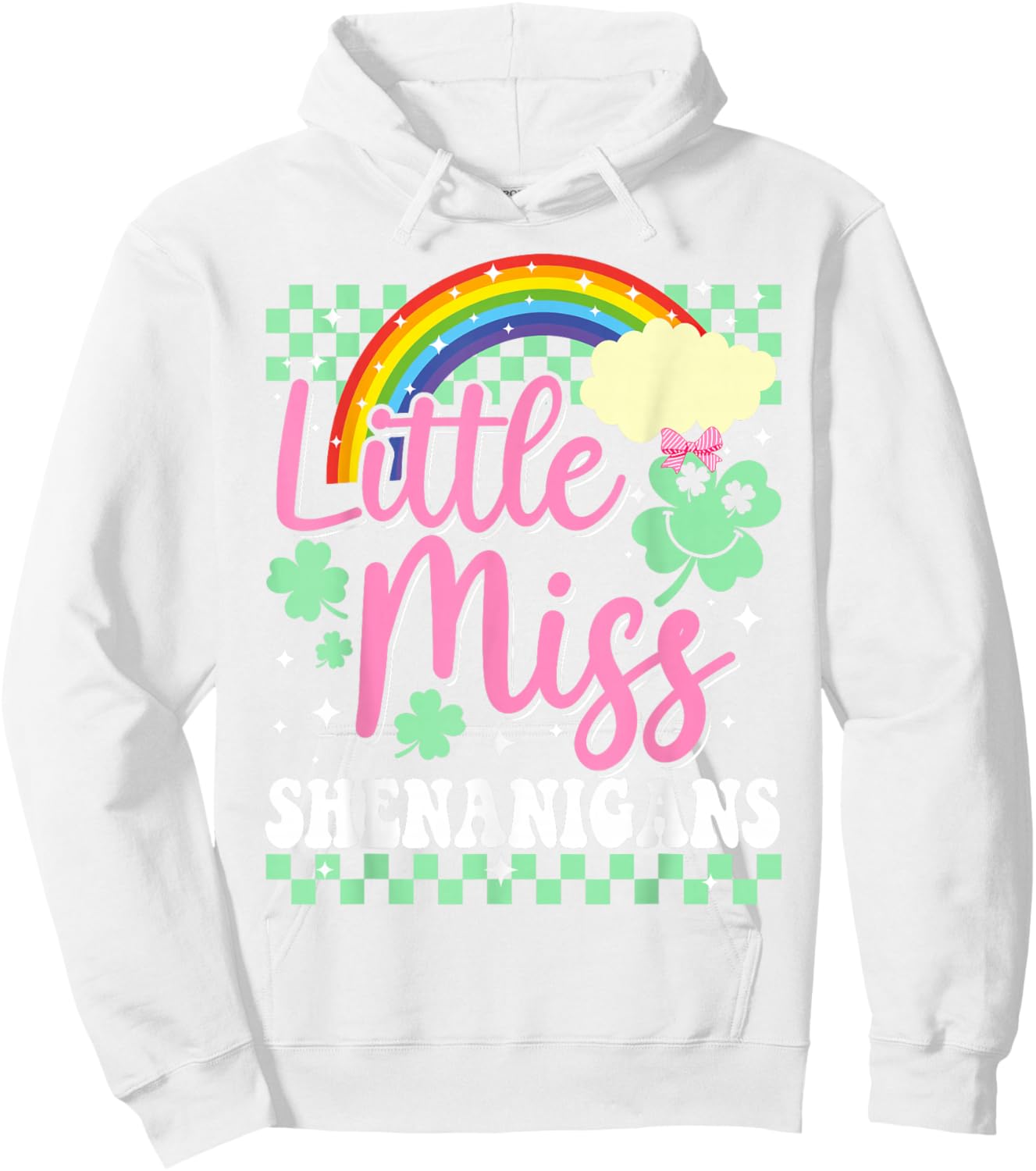Little Miss Shenanigans for Girls Kids Women St Patricks Day Hoodie - Hoodie | White