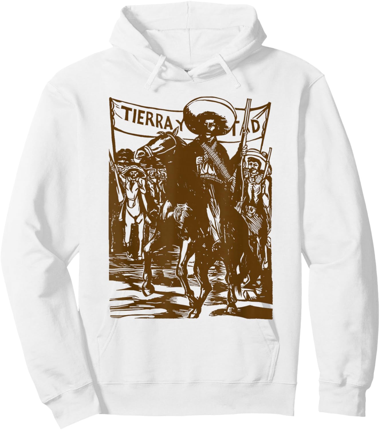 Emiliano Zapata Mexican Revolutionary Tierra Y Libertad Hoodie - Hoodie | White