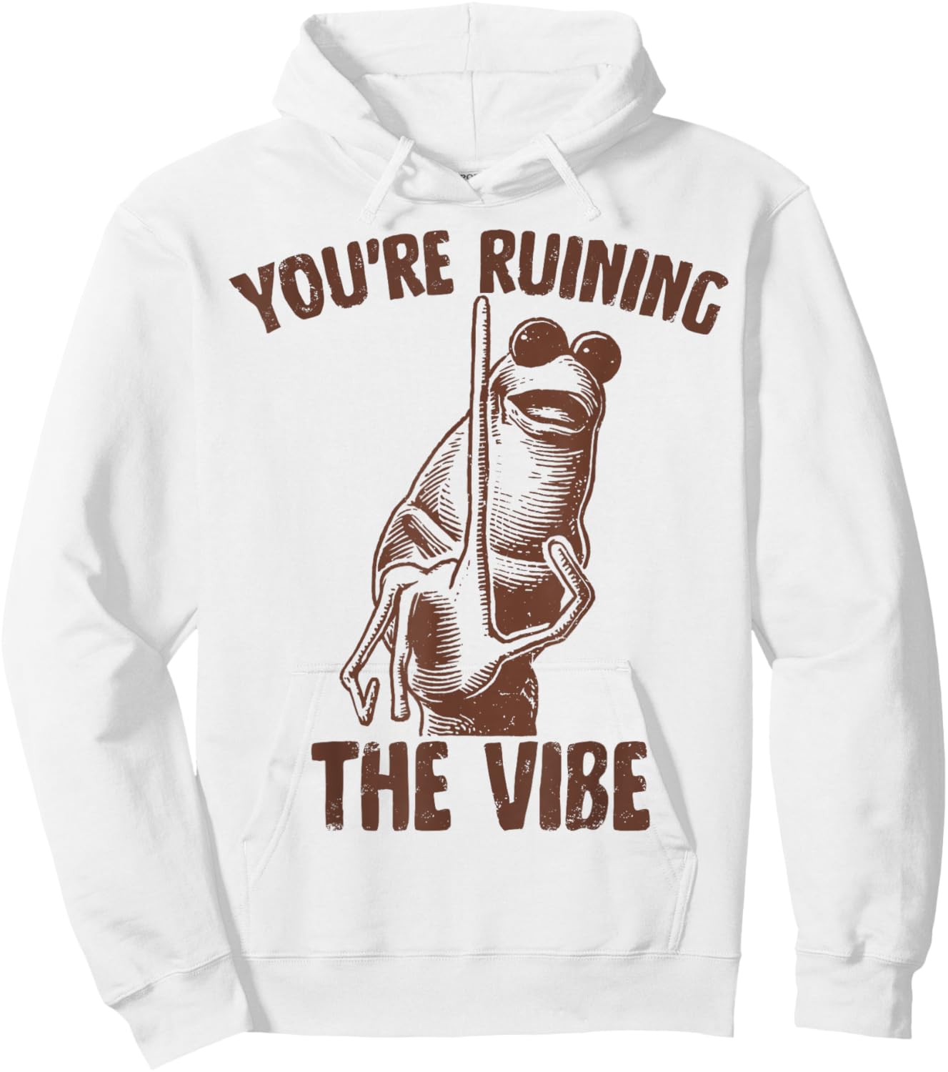 Marcus The Worm You're Ruining The Vibe Hoodie - Hoodie | White