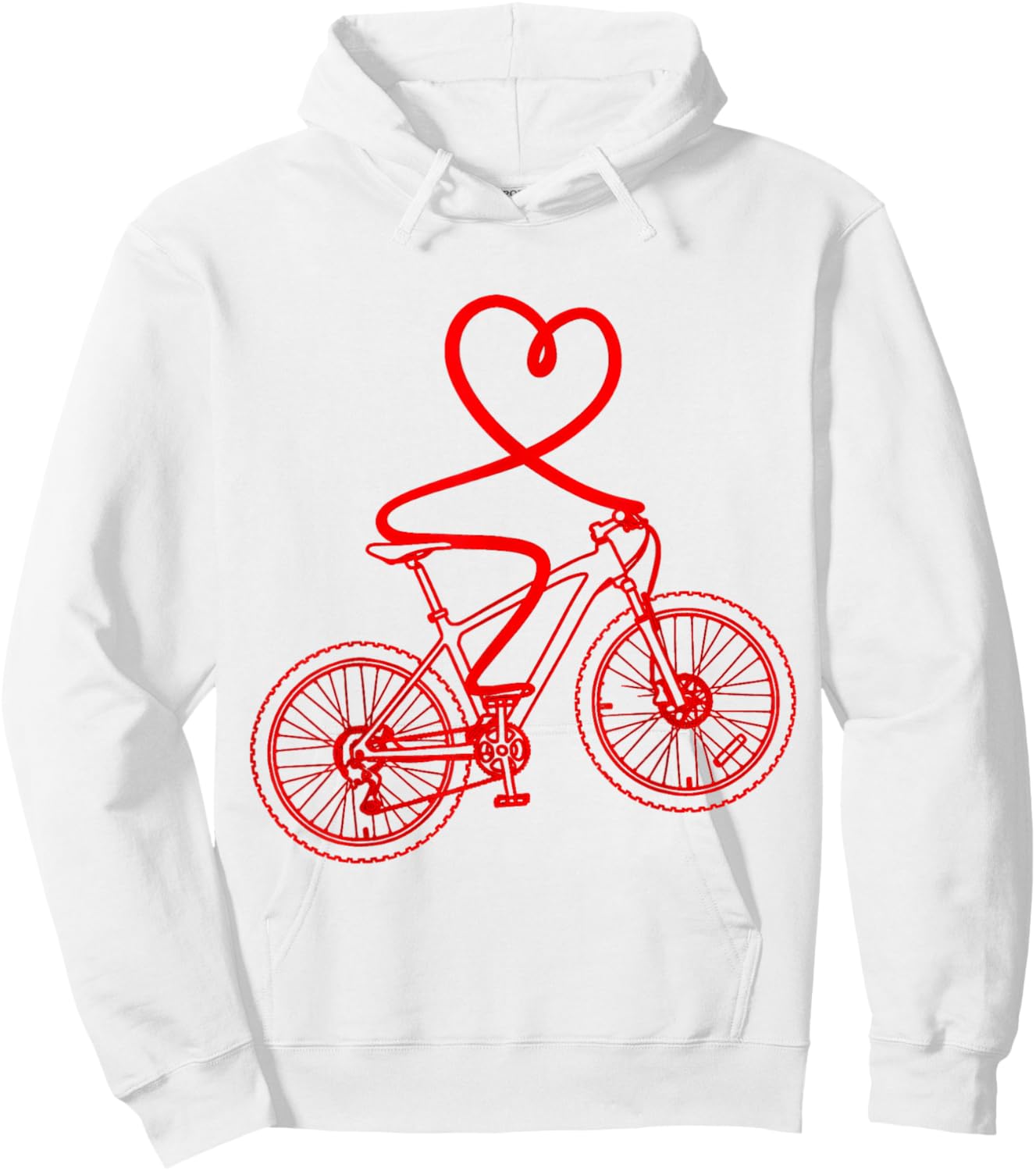 Mountain Biking Valentines Day Hoodie - Hoodie | White