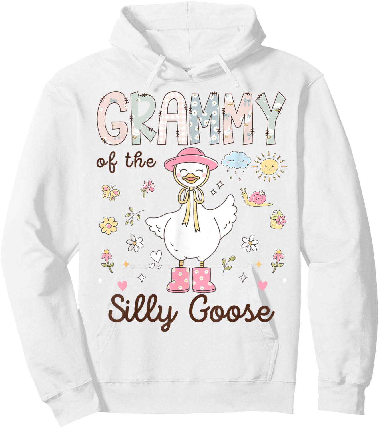 Grammy of The Silly Goose First Birthday Girl Family Hoodie - Hoodie | White