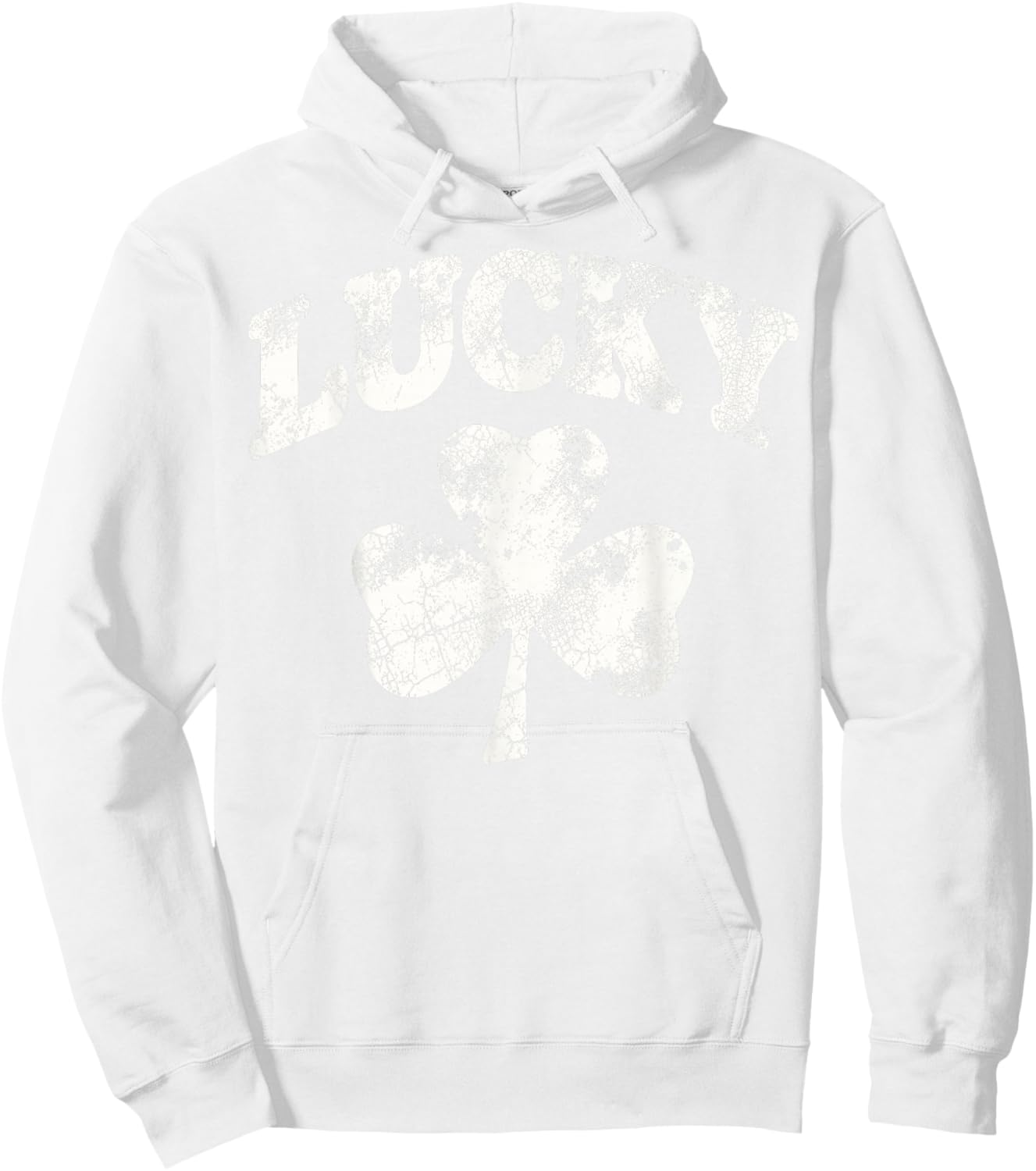 Vintage St.Patrick’s Day Shenanigans Lucky Shamrock Hoodie - Hoodie | White