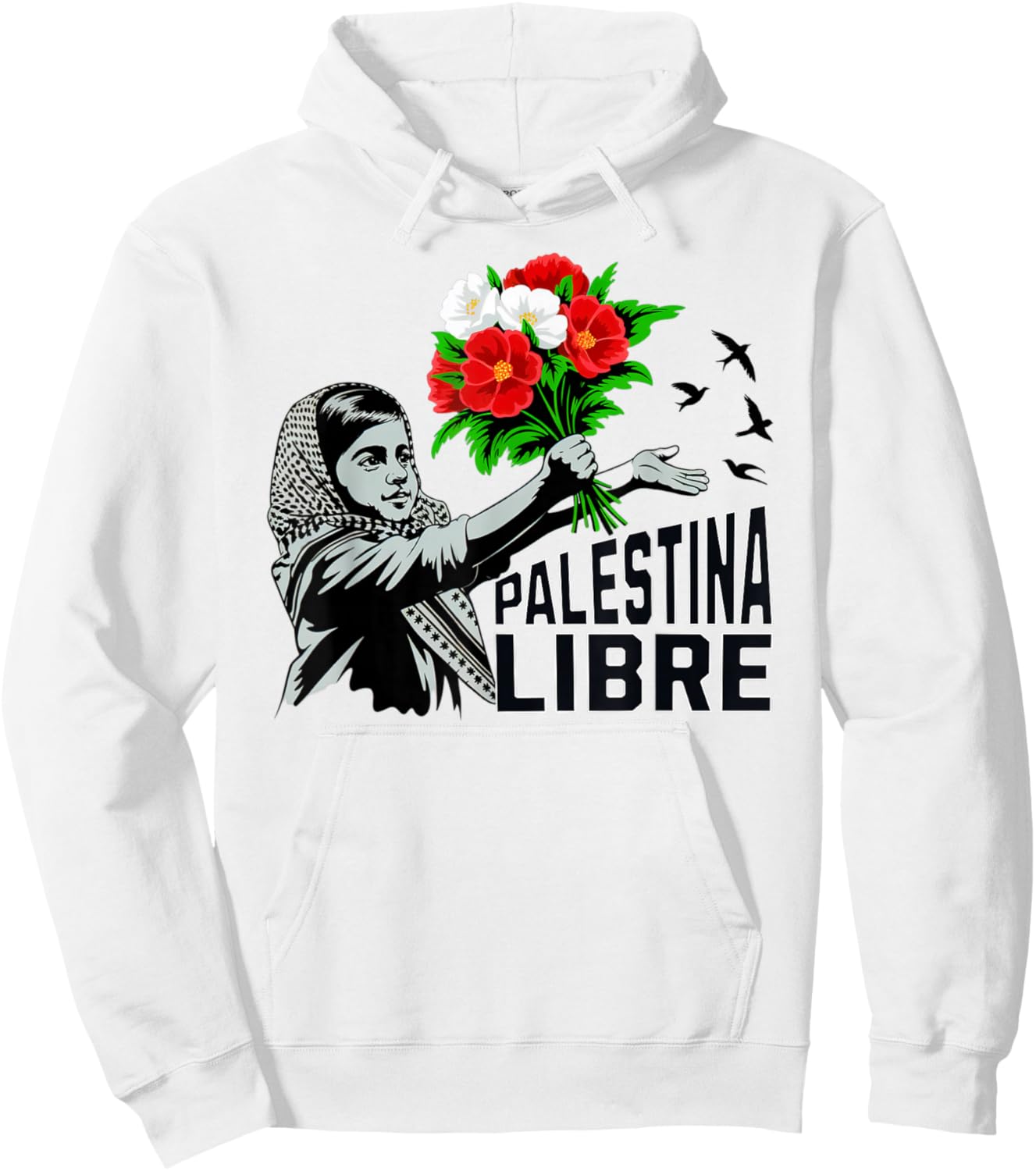 Palestina Libre Hoodie - Hoodie | White