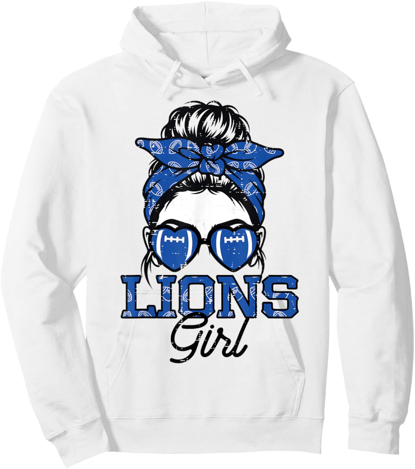 Lion Girl Sunglasses Women Kids Boys Girls Youth Men Teen Hoodie - Hoodie | White