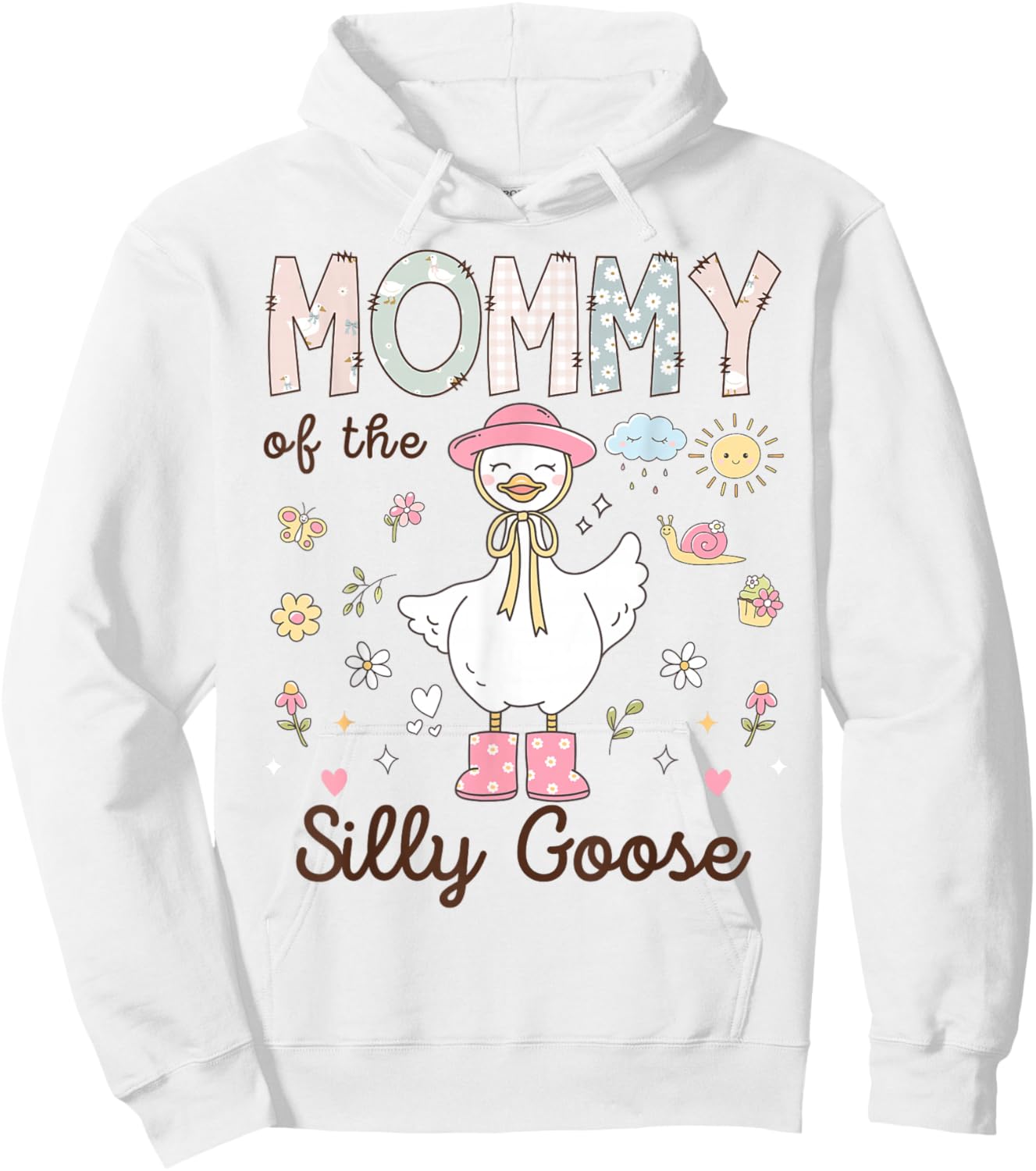 Mommy of The Silly Goose First Birthday Girl Family Hoodie - Hoodie | White