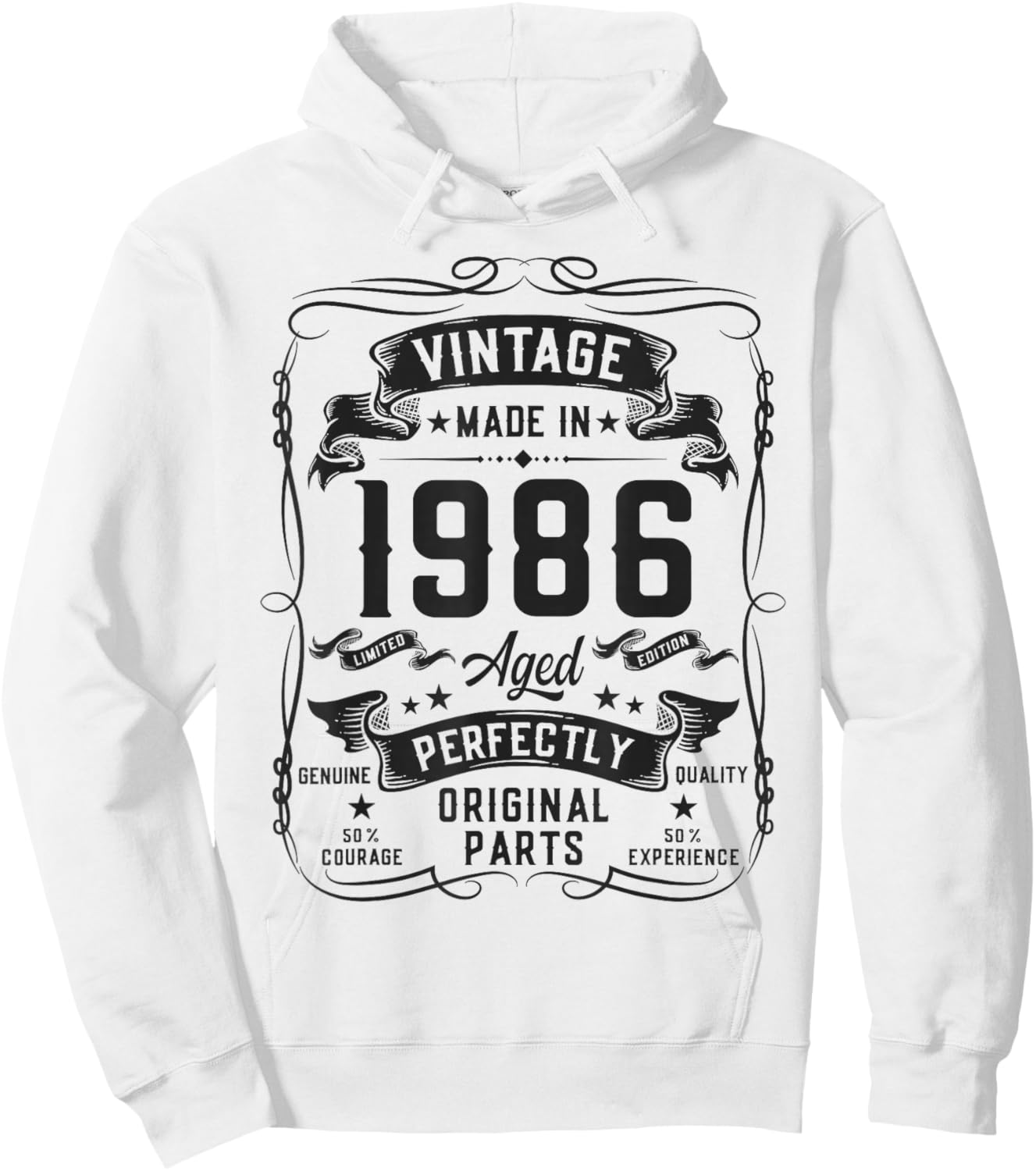 Vintage 1986 40yr 40th Birthday Gifts 40 Years Old Hoodie - Hoodie | White