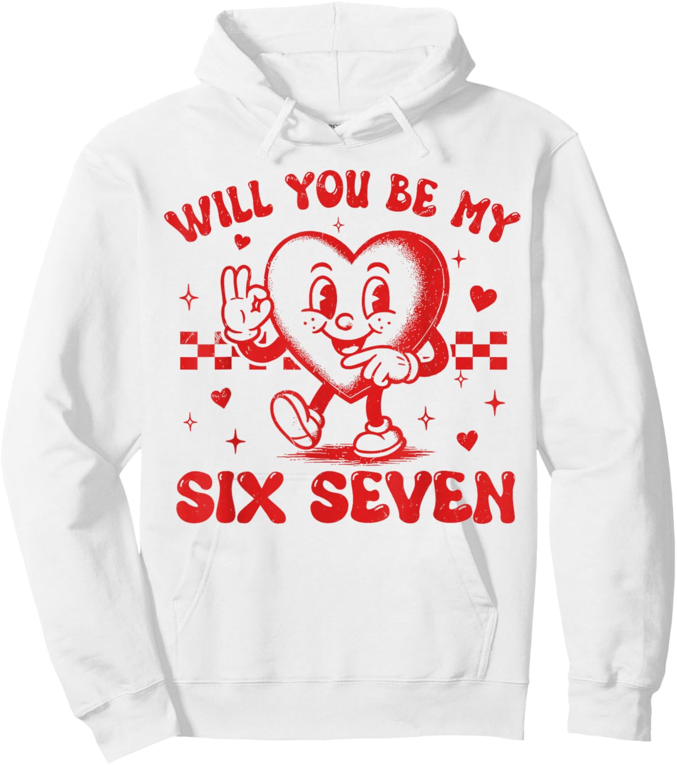 67 Meme Six Seven for Kids Women Men Boys Girls Valentine Hoodie - Hoodie | White