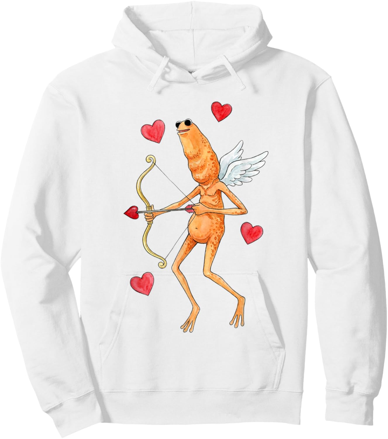 Marcus The Worm Valentine Cupid Meme Design Hoodie - Hoodie | White