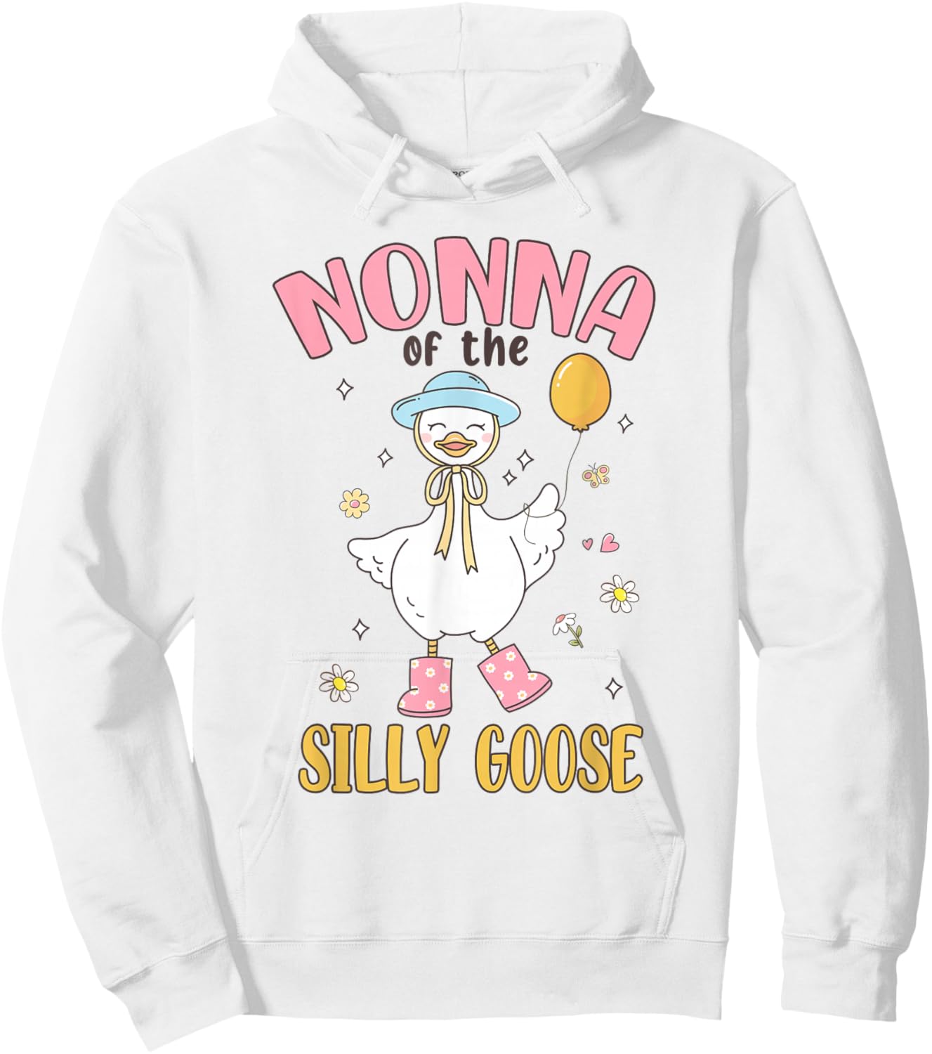 Nonna of The Silly Goose First Birthday Family Matching Hoodie - Hoodie | White