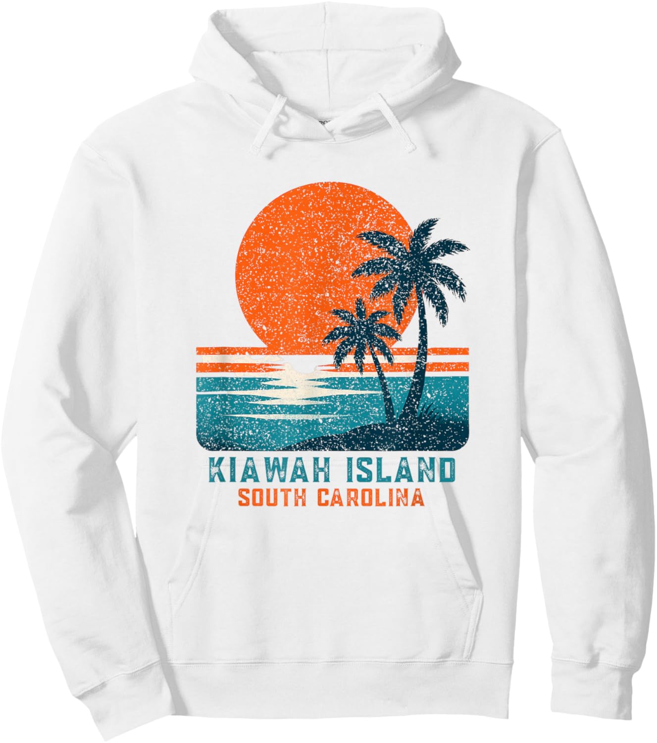 Kiawah Island South Carolina Retro Vintage Souvenir Gift Hoodie - Hoodie | White