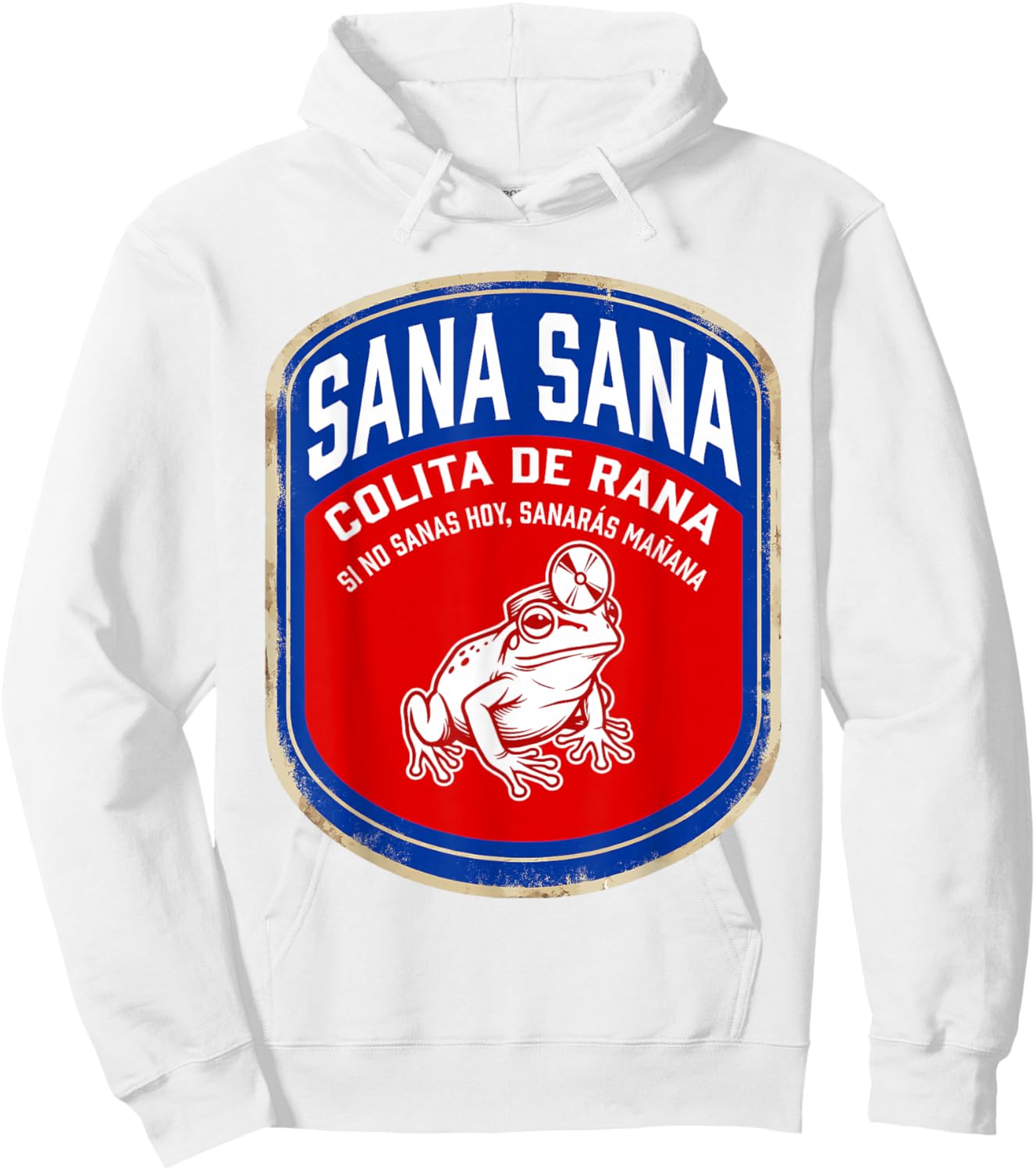 Sana Sana Colita De Rana Funny Vintage Nurse Coqui Frog Hoodie - Hoodie | White