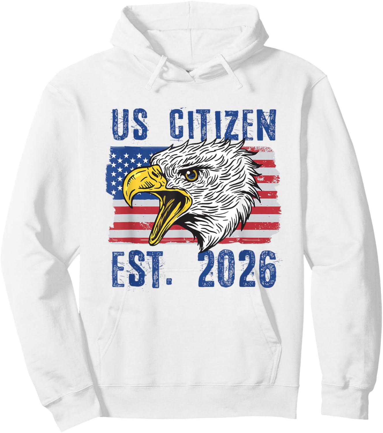 US Citizen Est. 2026 Citizenship New USA Citizen Hoodie - Hoodie | White