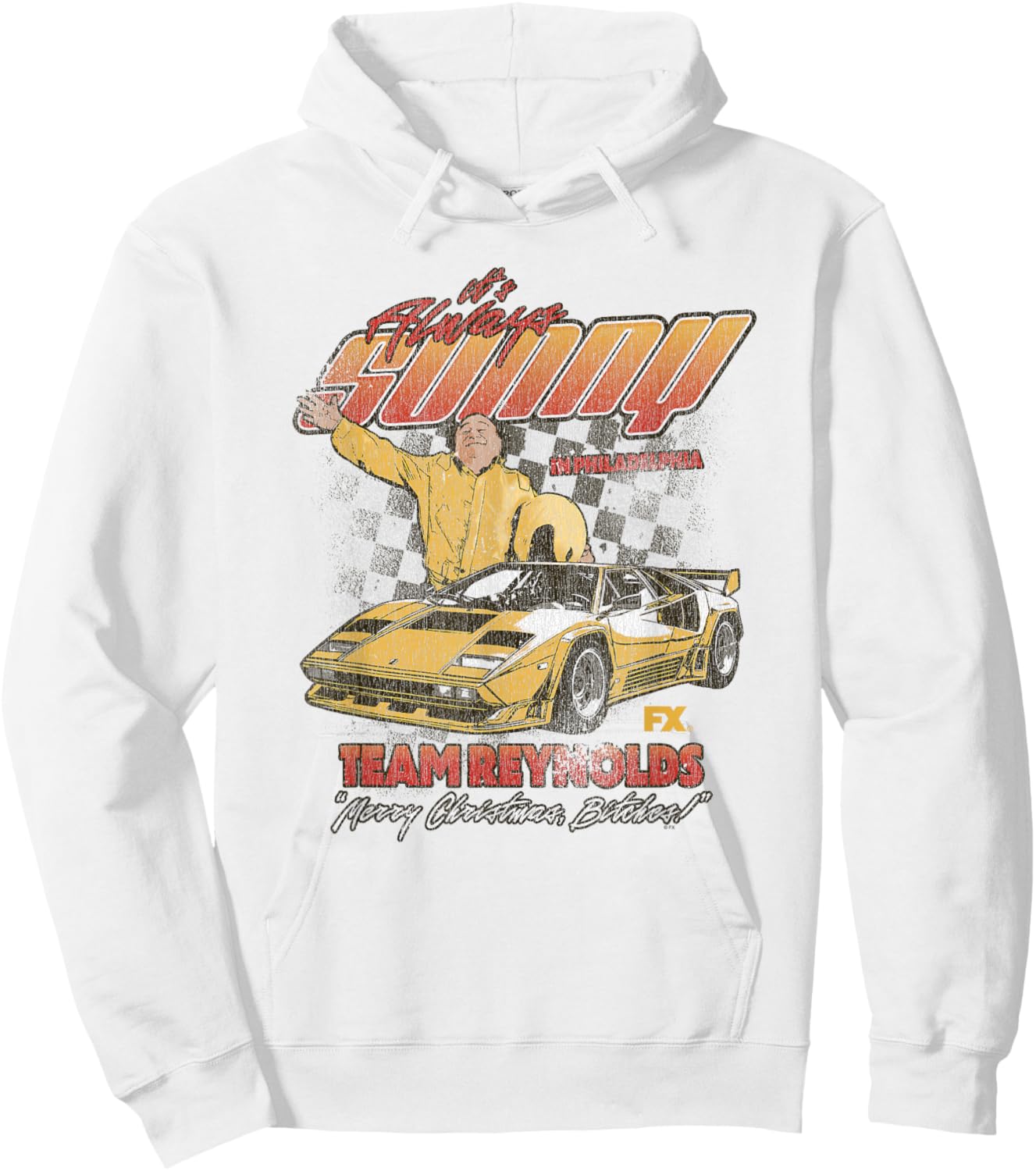 It's Always Sunny Team Reynolds Racing Funny Christmas Hoodie - Hoodie | White