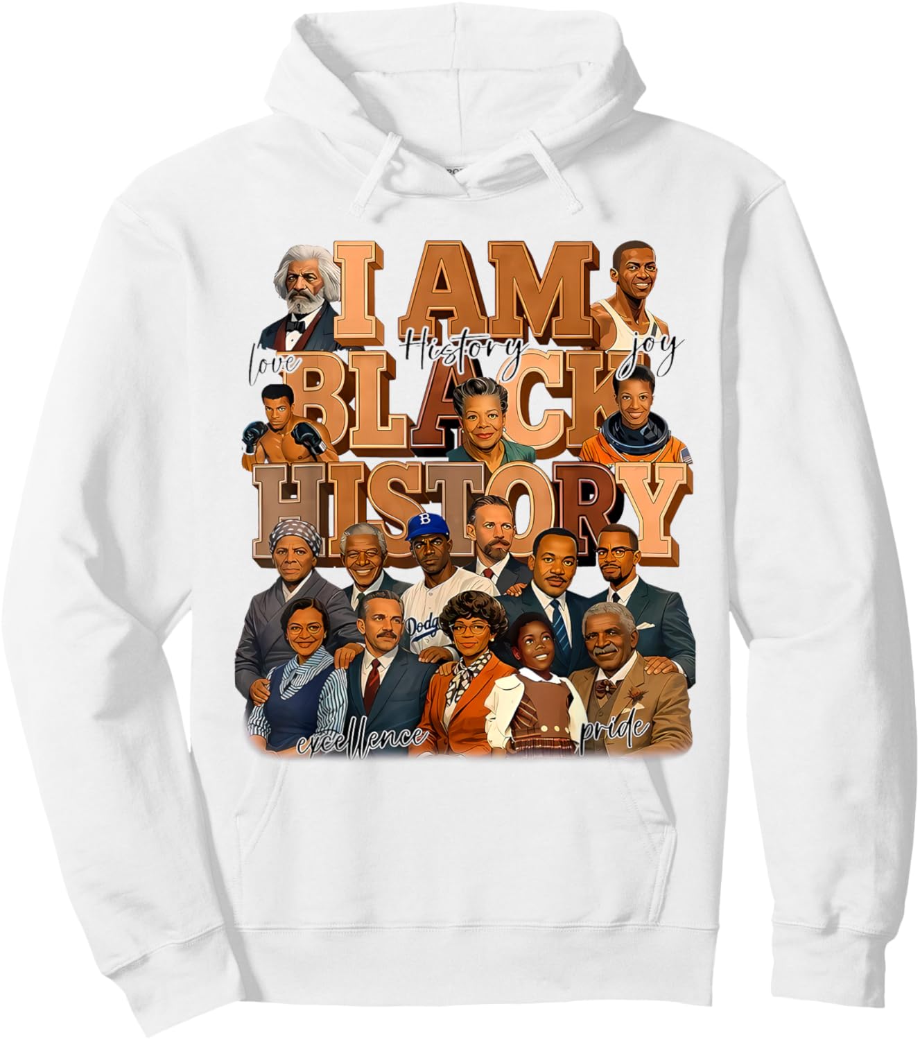 I Am Black History Heart Love African American Women Men Kid Hoodie - Hoodie | White
