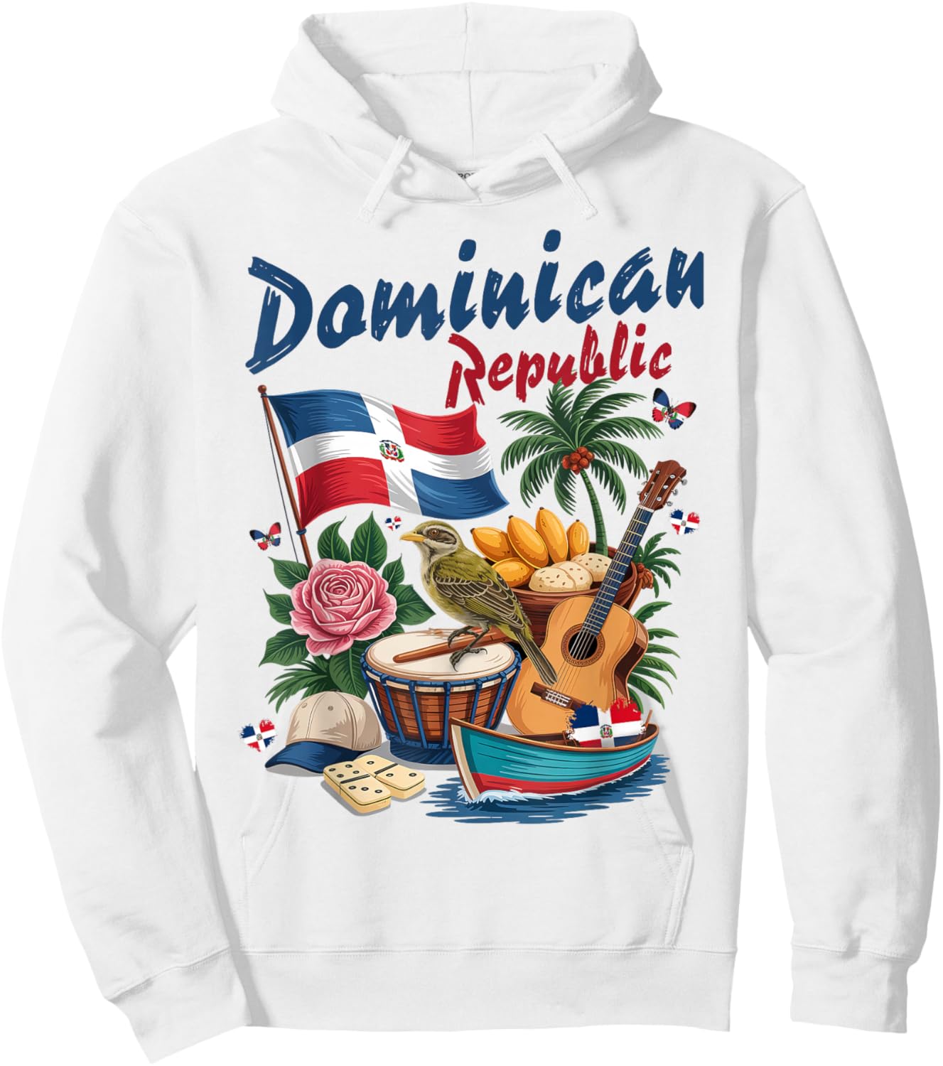 Dominican Republic Outfit Idea for Kids Dominican Themed Hoodie - Hoodie | White