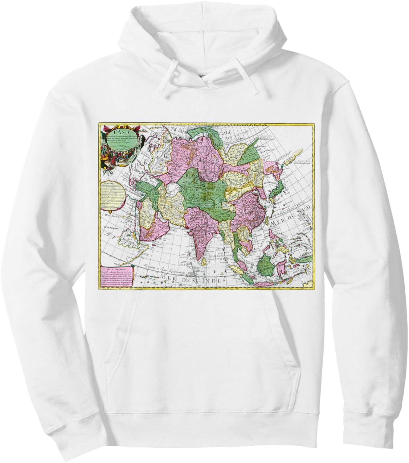 Tartaria Vintage Map Hoodie - Hoodie | White