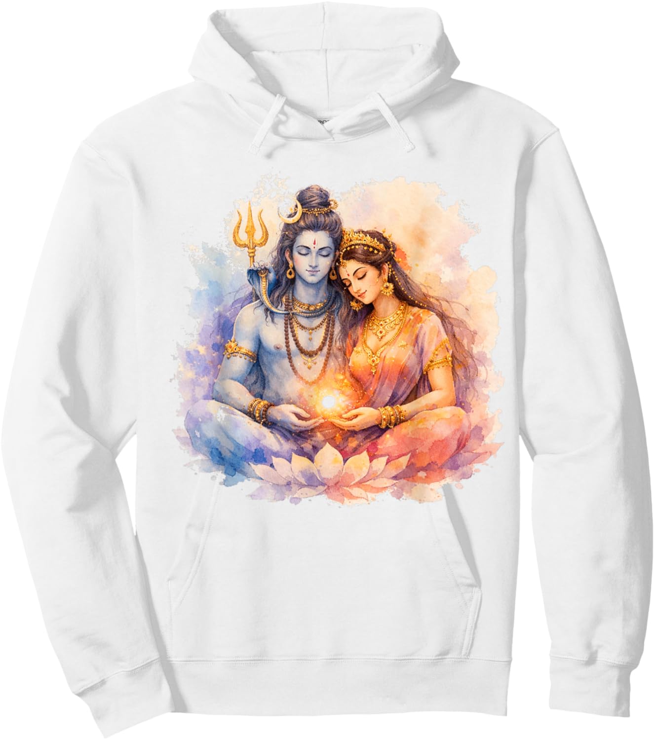 Lord Shiva Durga Hindu God Mahadeva Goddess Goddess Parvati Hoodie - Hoodie | White