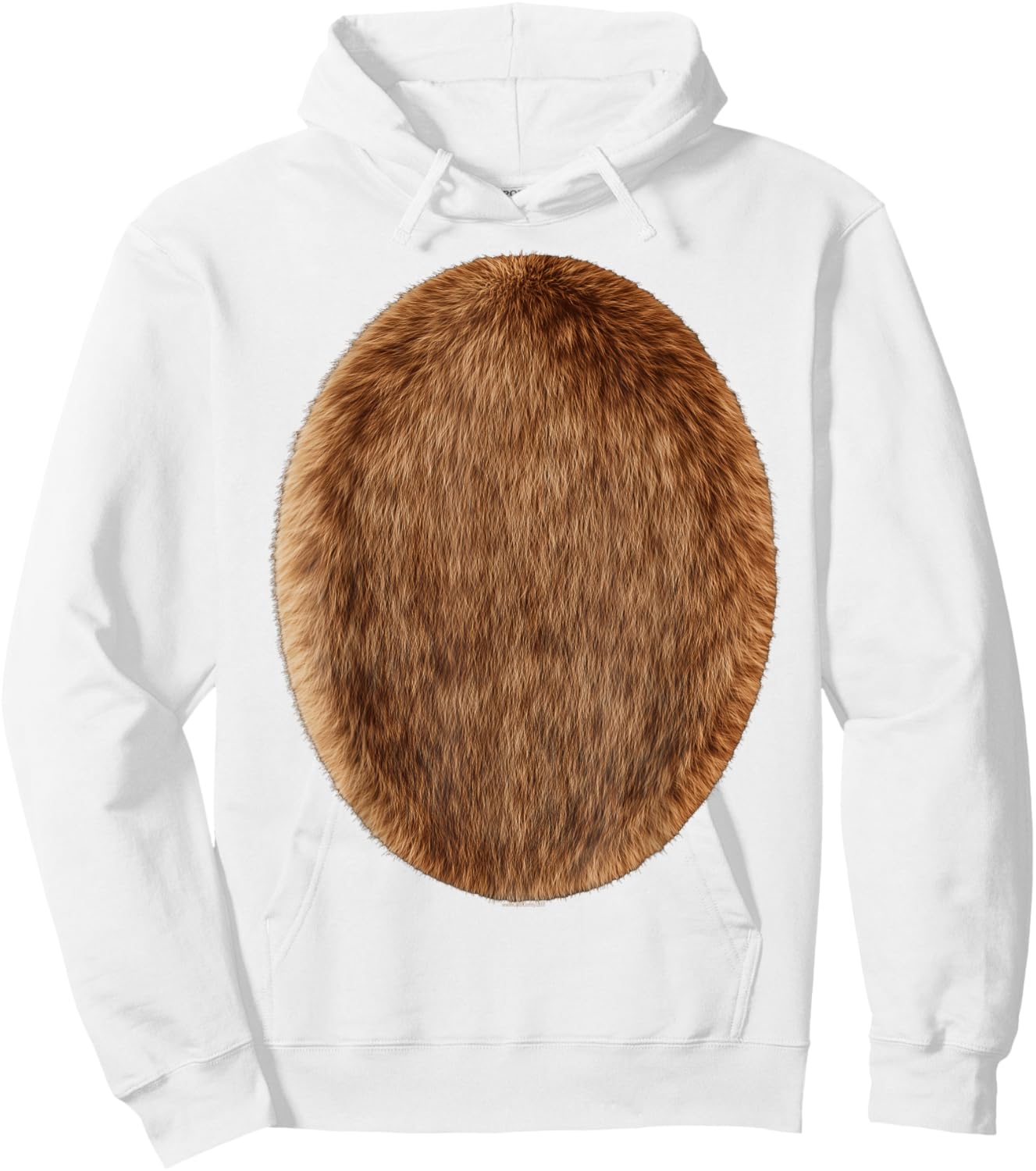 Brown Belly Deer Reindeer Bear Monkey Horse Cosplay Costume Hoodie - Hoodie | White
