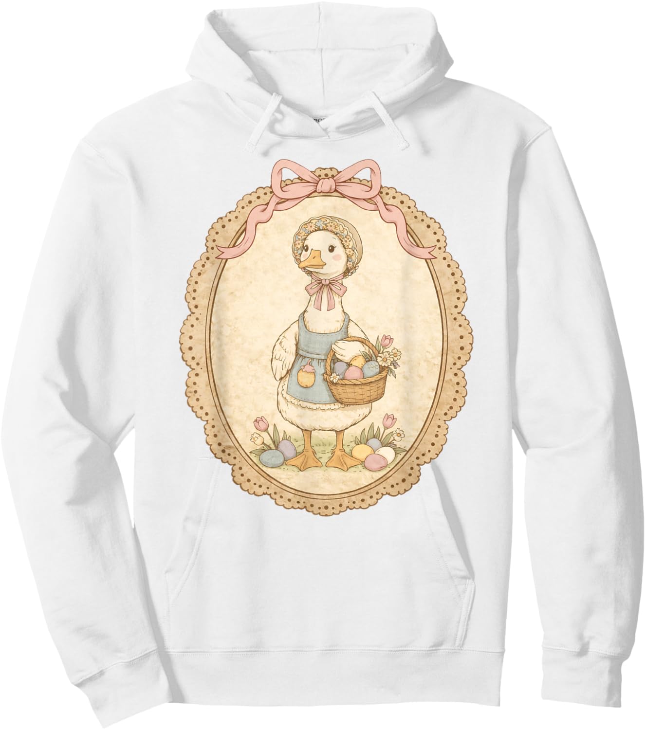 Spring Season Mama Goose for Mom Women Grandma Easter Day Hoodie - Hoodie | White