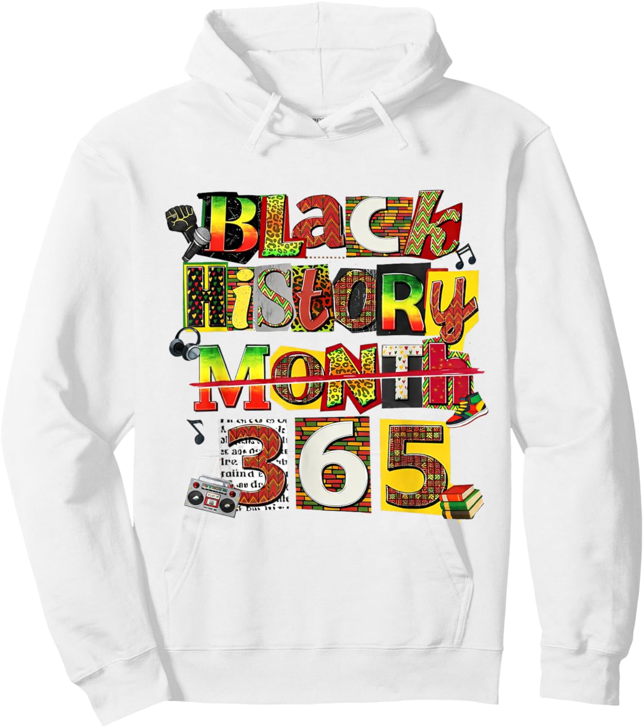 Black History Month 365 Hoodie - Hoodie | White