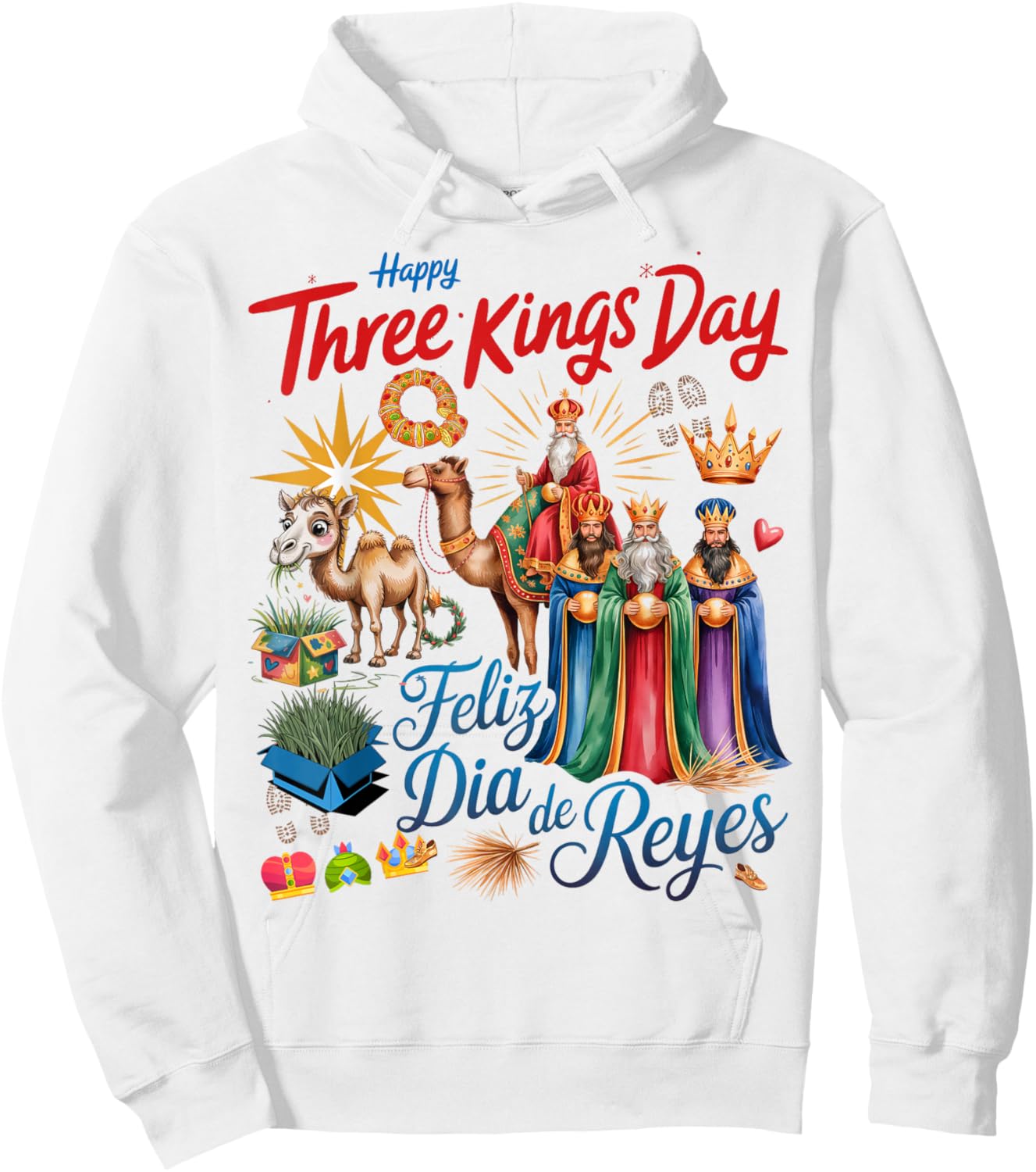 Three Kings Day Costume Idea for Kids & Día De Los Reyes Hoodie - Hoodie | White