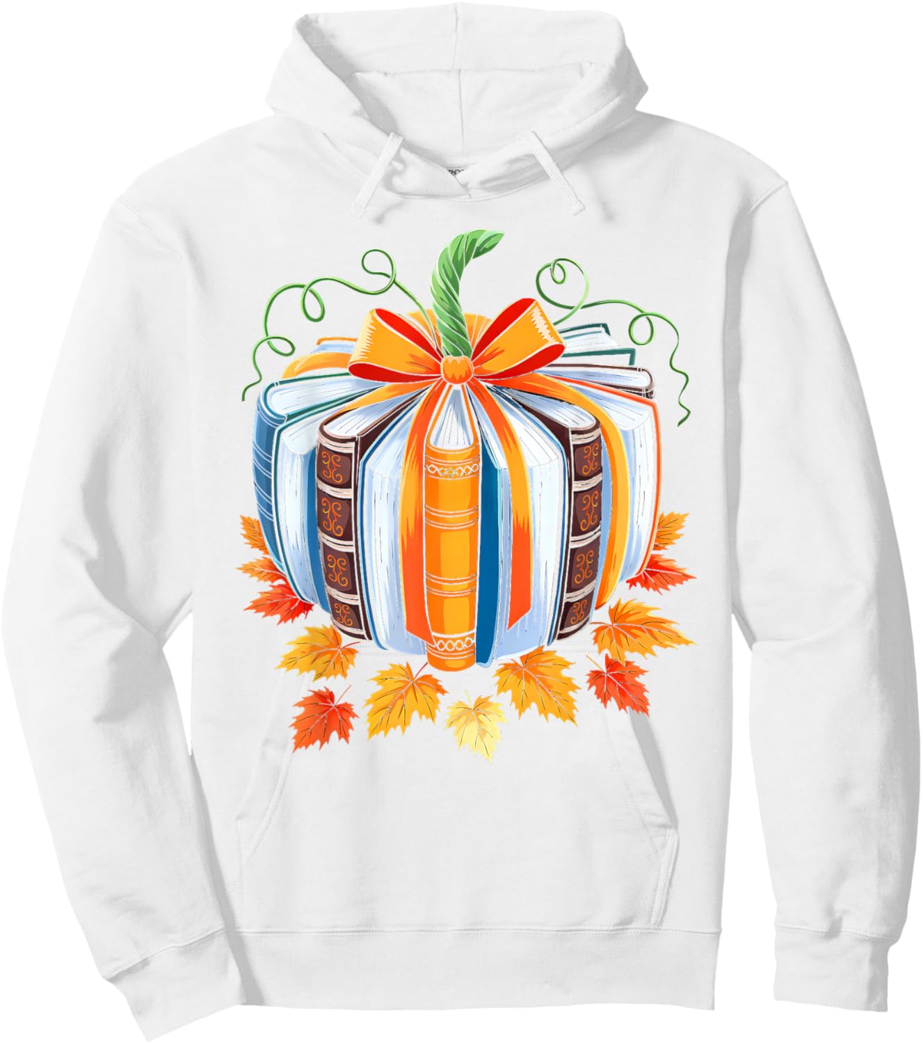 Fall Book Shirt Pumpkin Season Teacher Halloween Costume Hoodie - Hoodie | White