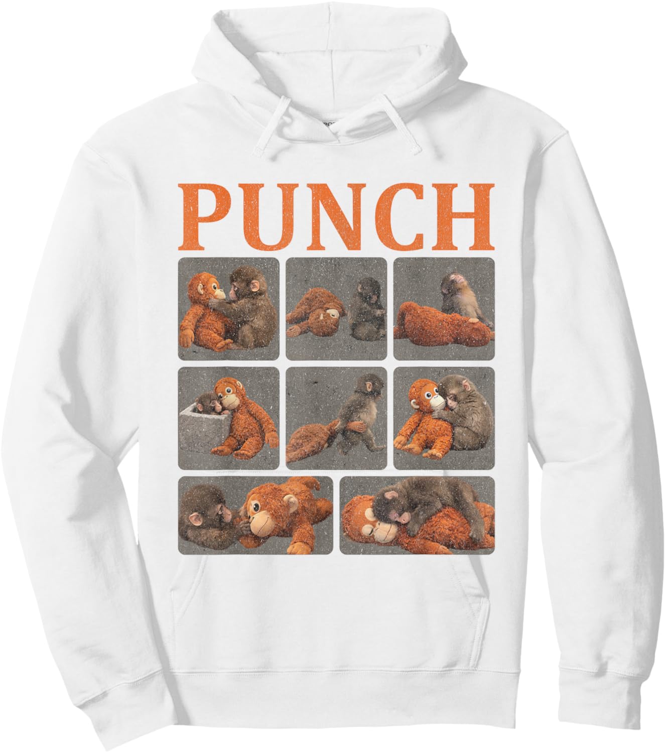Punch Cute Monkey Hoodie - Hoodie | White