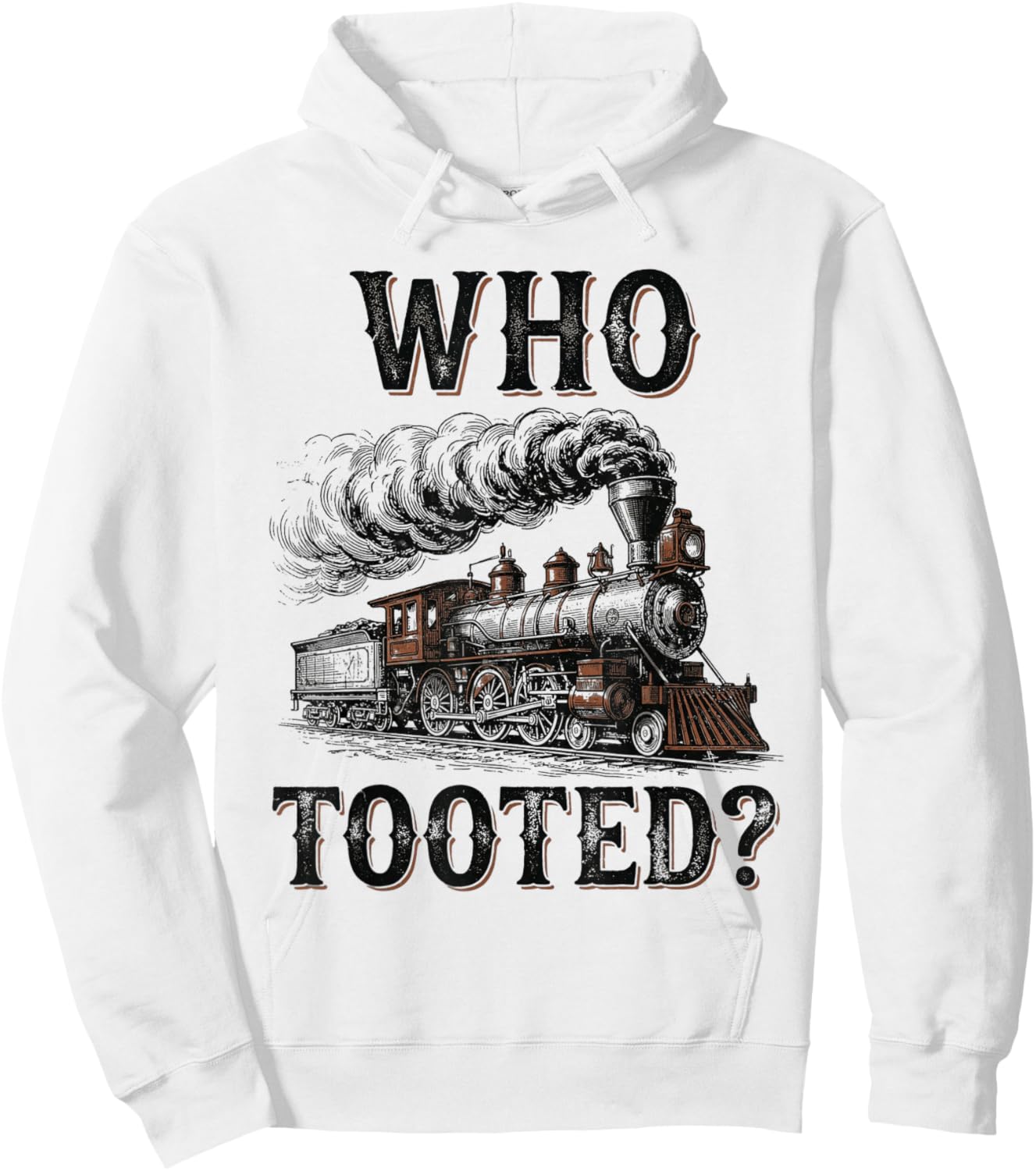 Who Tooted Funny Locomotive Train Lover Toddler Boys Kids Hoodie - Hoodie | White