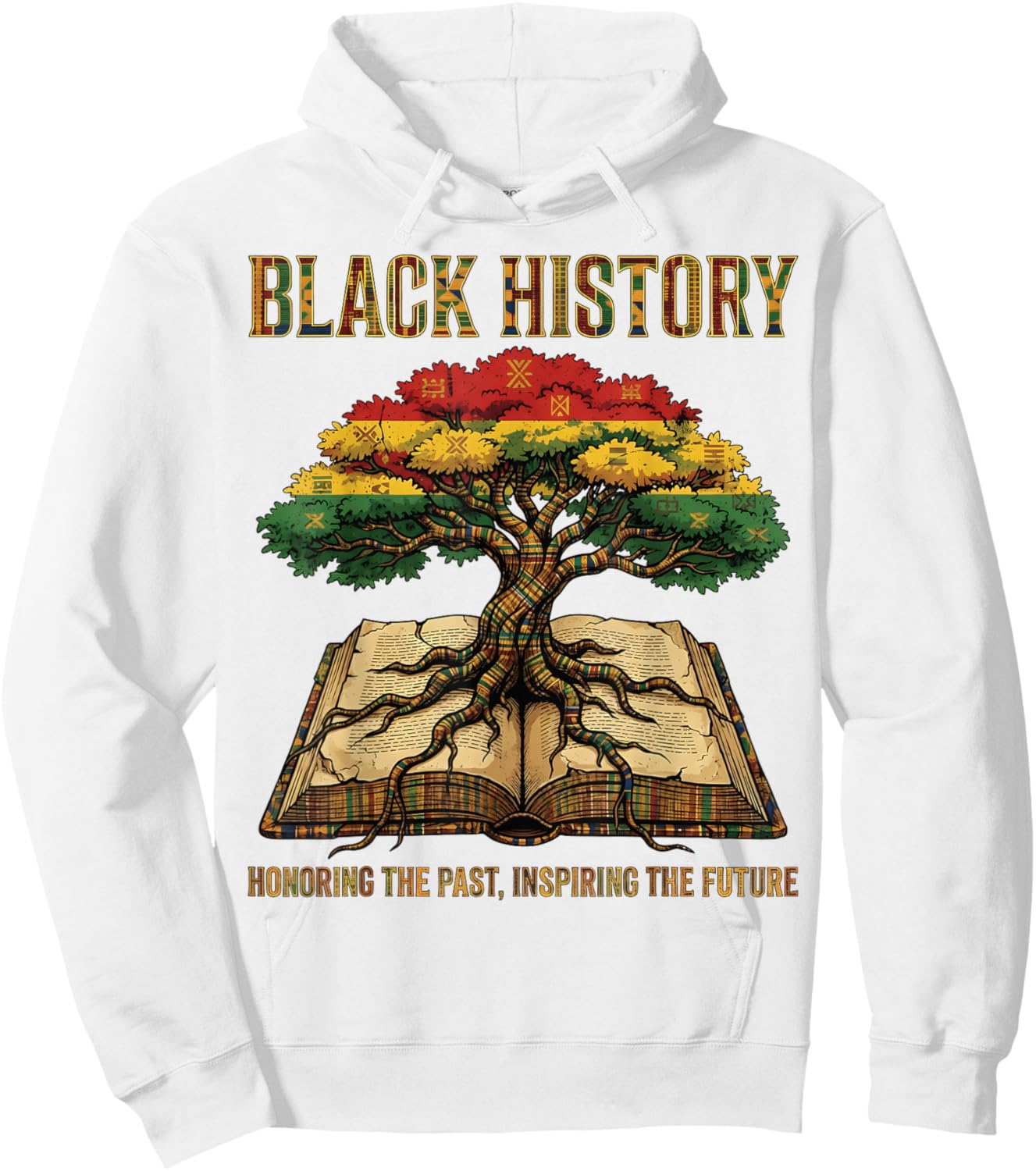 Honoring Past Inspiring Future Black History Month BHM Hoodie - Hoodie | White