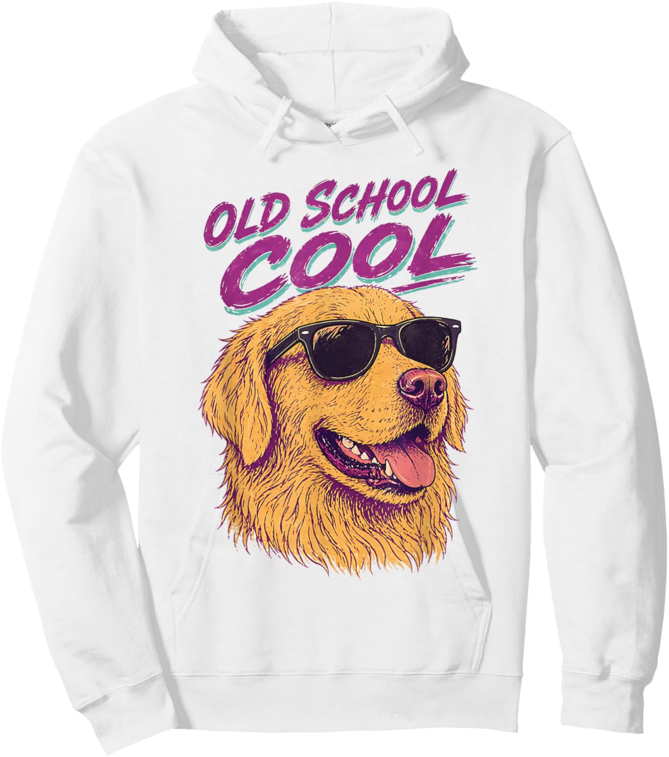 Golden Retriever Old School Cool Retro Dog Lover Gift Hoodie - Hoodie | White