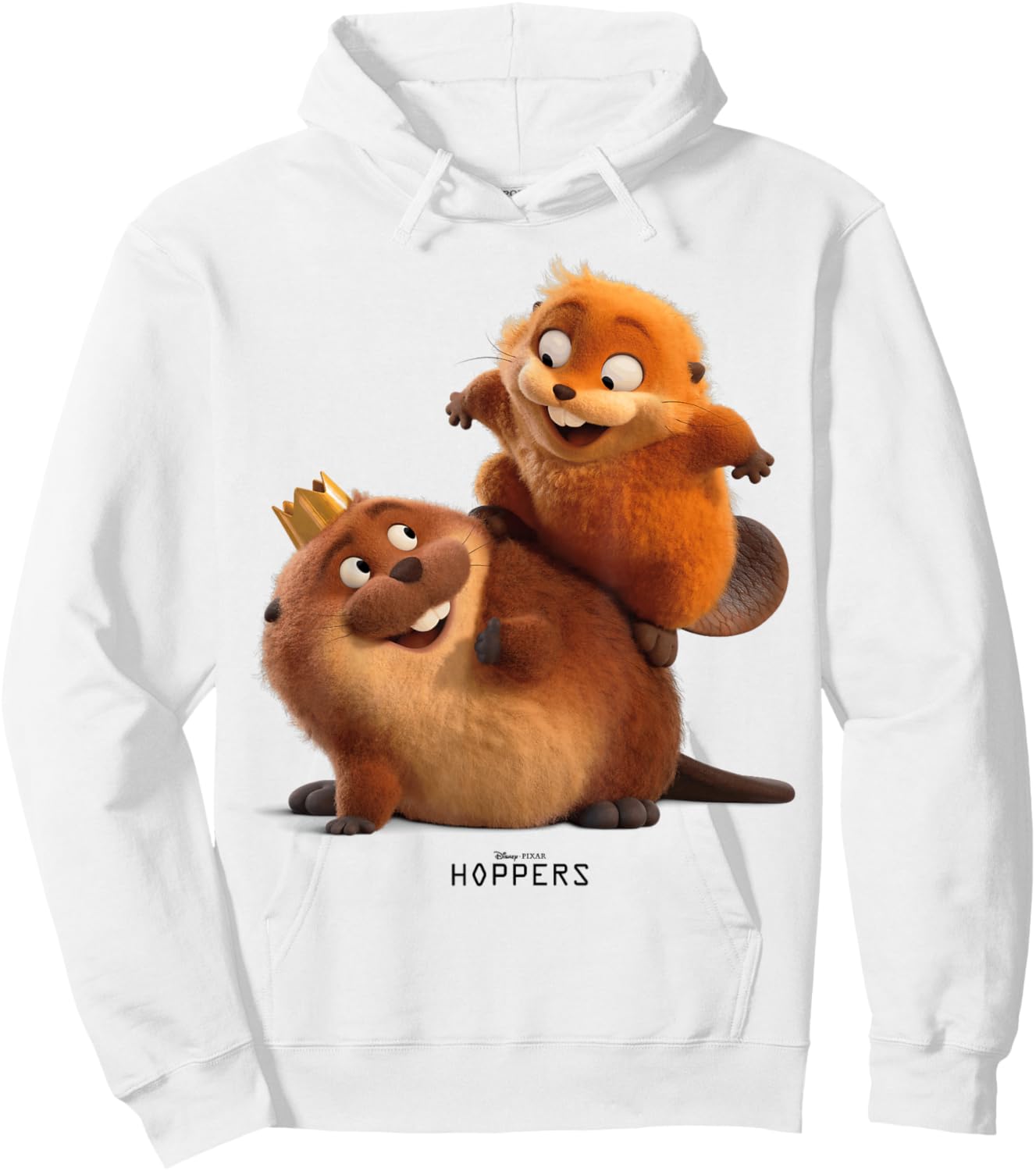 Disney Pixar Hoppers King George and Mabel Playing Together Hoodie - Hoodie | White