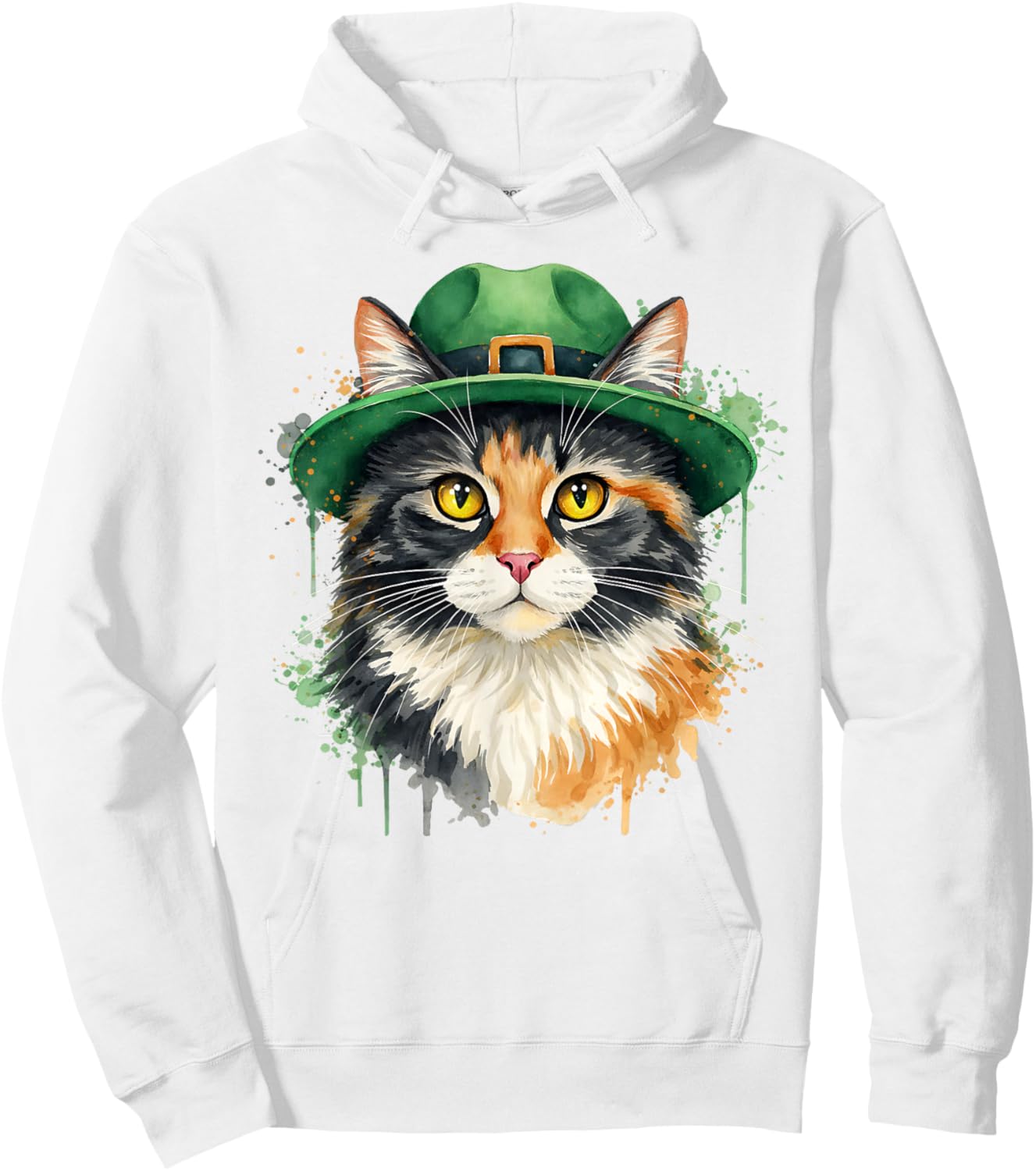 Irish Cat St Patricks Day Catricks Day Kitty Kitten Lover Hoodie - Hoodie | White