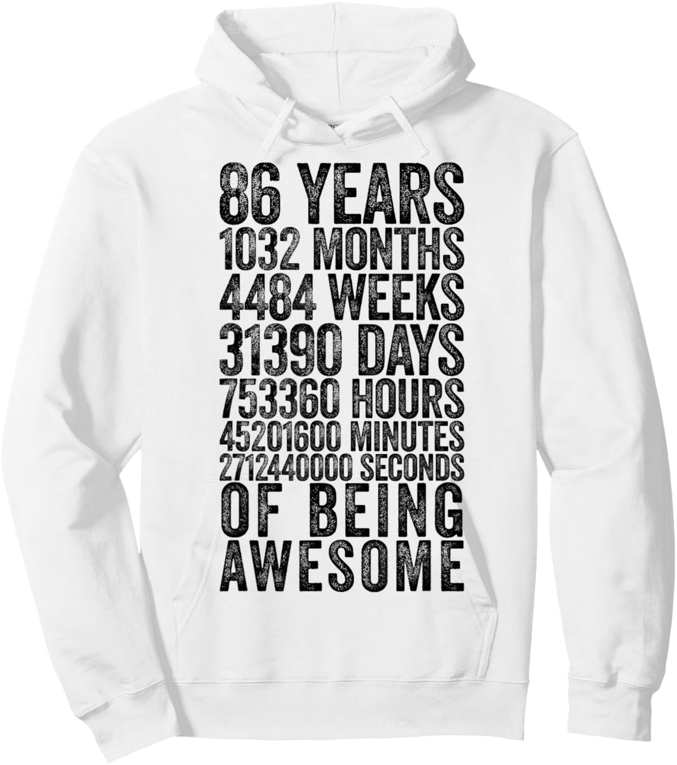 Funny 86th Birthday Shirt Old Meter Funny 86 Year Old Gifts Hoodie - Hoodie | White