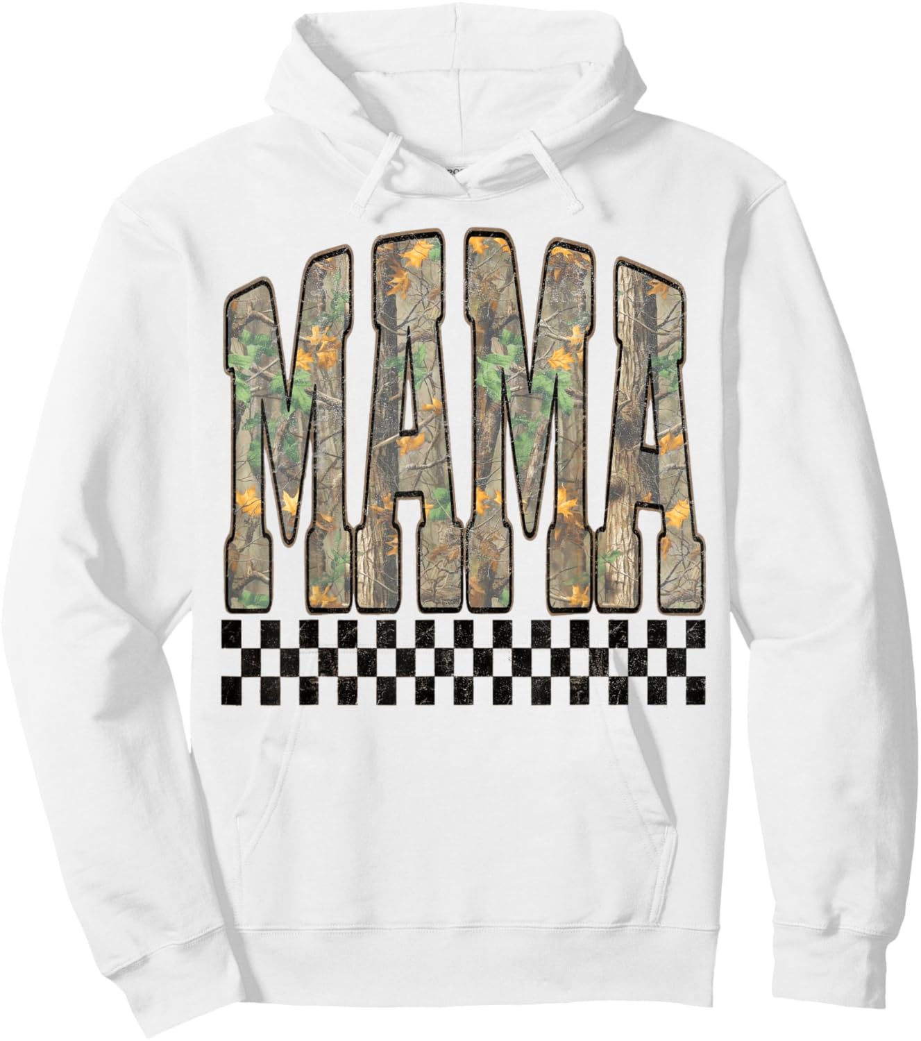 Hunting Mama Camo Western Vintage, Trendy Mom Hoodie - Hoodie | White