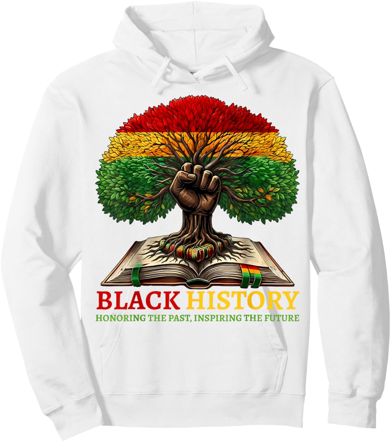 Black History Month Honoring The Past Inspiring The Future Hoodie - Hoodie | White