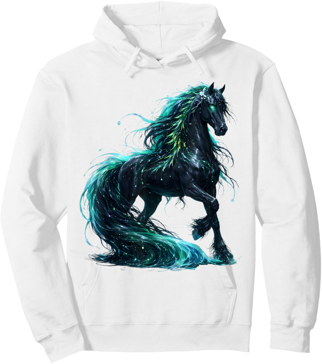 Kelpie Horse Folklore Illustration Hoodie - Hoodie | White