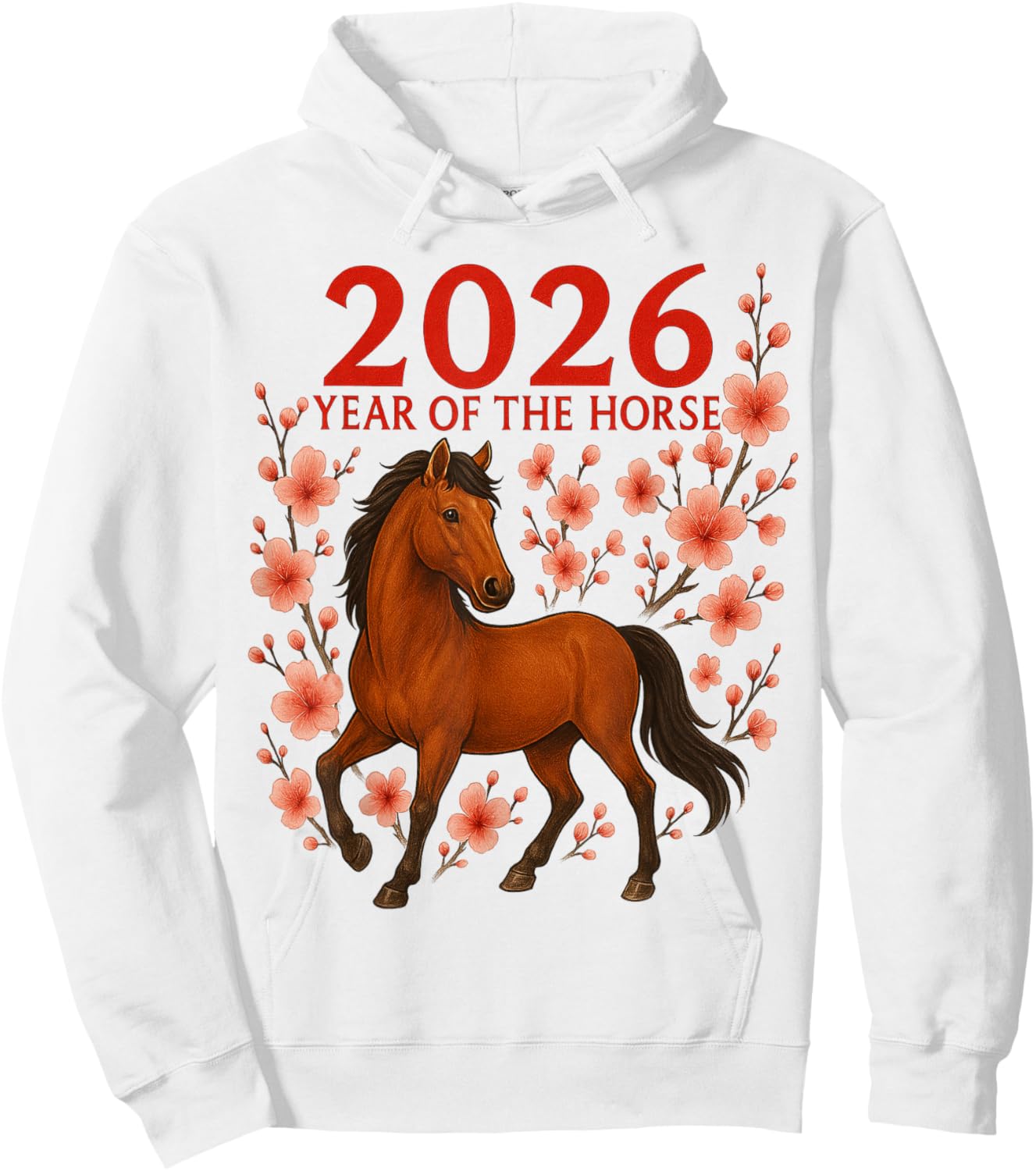 Year of The Horse 2026 Lunar New Year Chinese New Year 2026 Hoodie - Hoodie | White