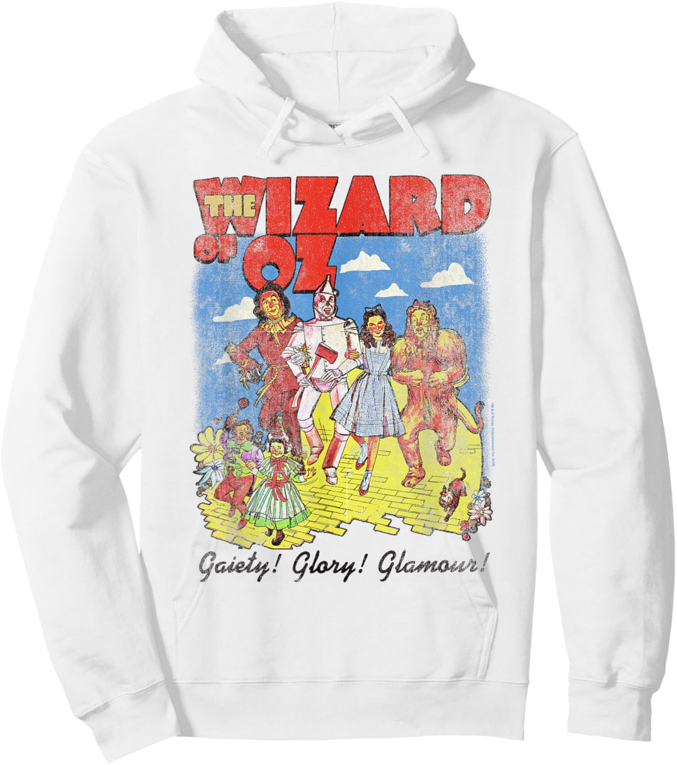 The Wizard of Oz Vintage Illustrated Poster Classic Movie Hoodie - Hoodie | White
