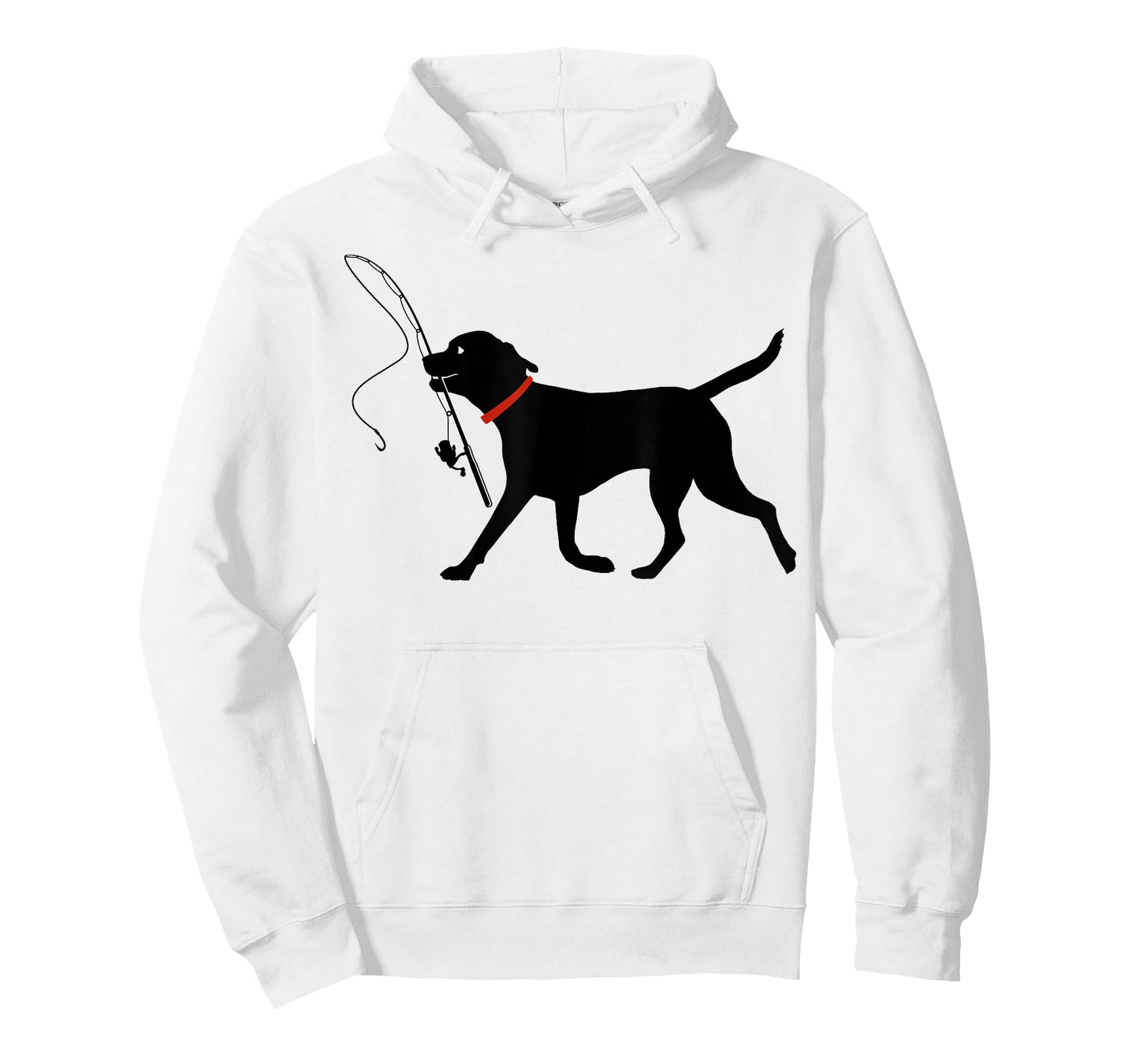 Labrador Retriever Running Fly Fishing Black Lab Dog T-Shirt