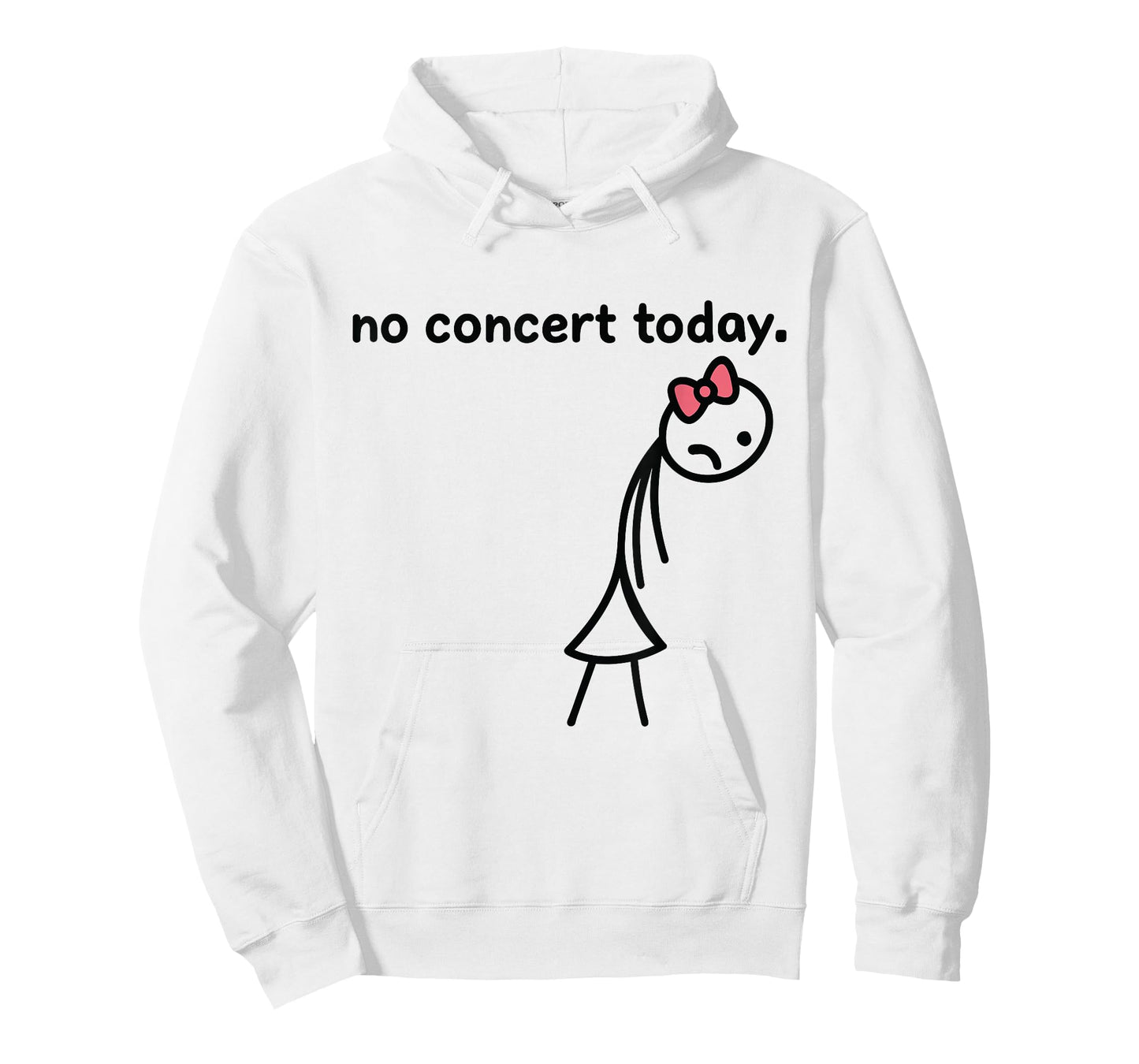 Funny No Concert Today Sad Stick Tee for Music Lovers Women T-Shirt