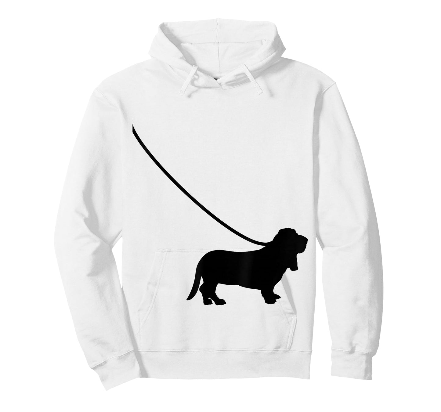 Bassett Hound on a Leash - Dog Mom Dad Cute Funny T-Shirt
