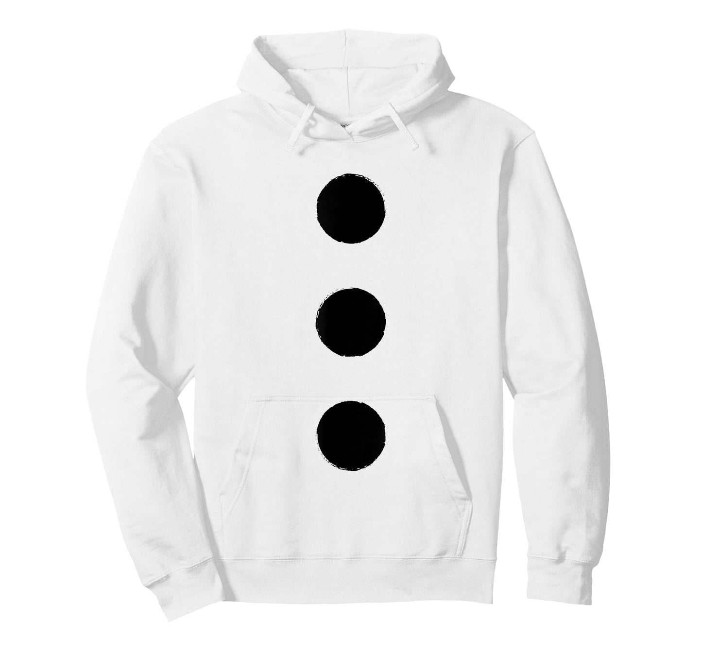 Snowman Costume Apparel Three Black Buttons Christmas Outfit T-Shirt