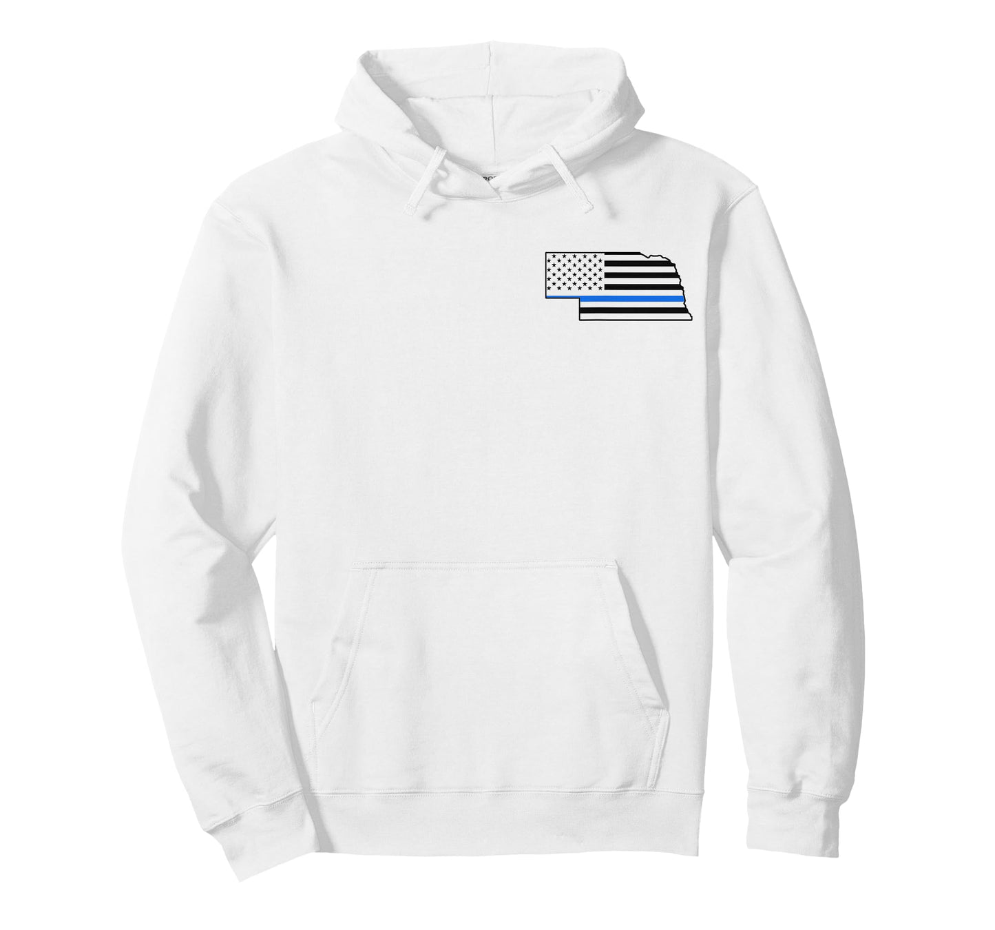 Nebraska US Thin Blue Line Flag Police State Trooper T-Shirt