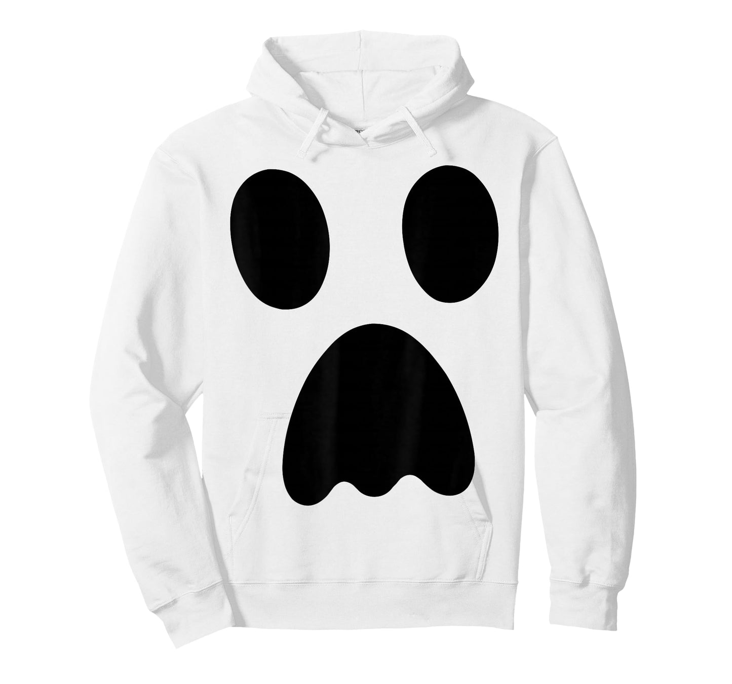 Large Ghost, Funny Spooky Face, Boo! White Halloween Ghost T-Shirt