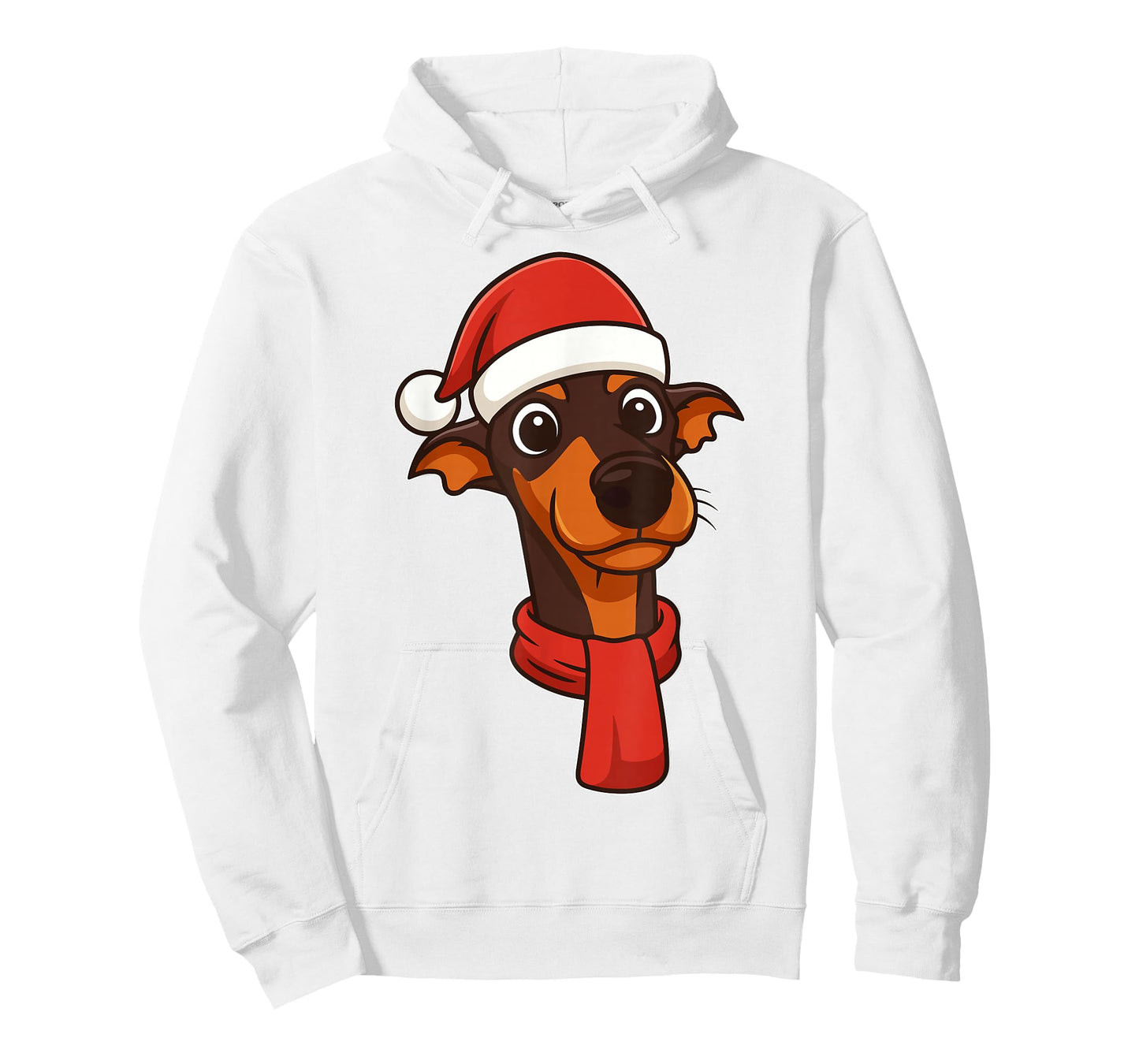 Doberman Dog Christmas Pajama Santa Hat Funny Xmas PJs Girls T-Shirt